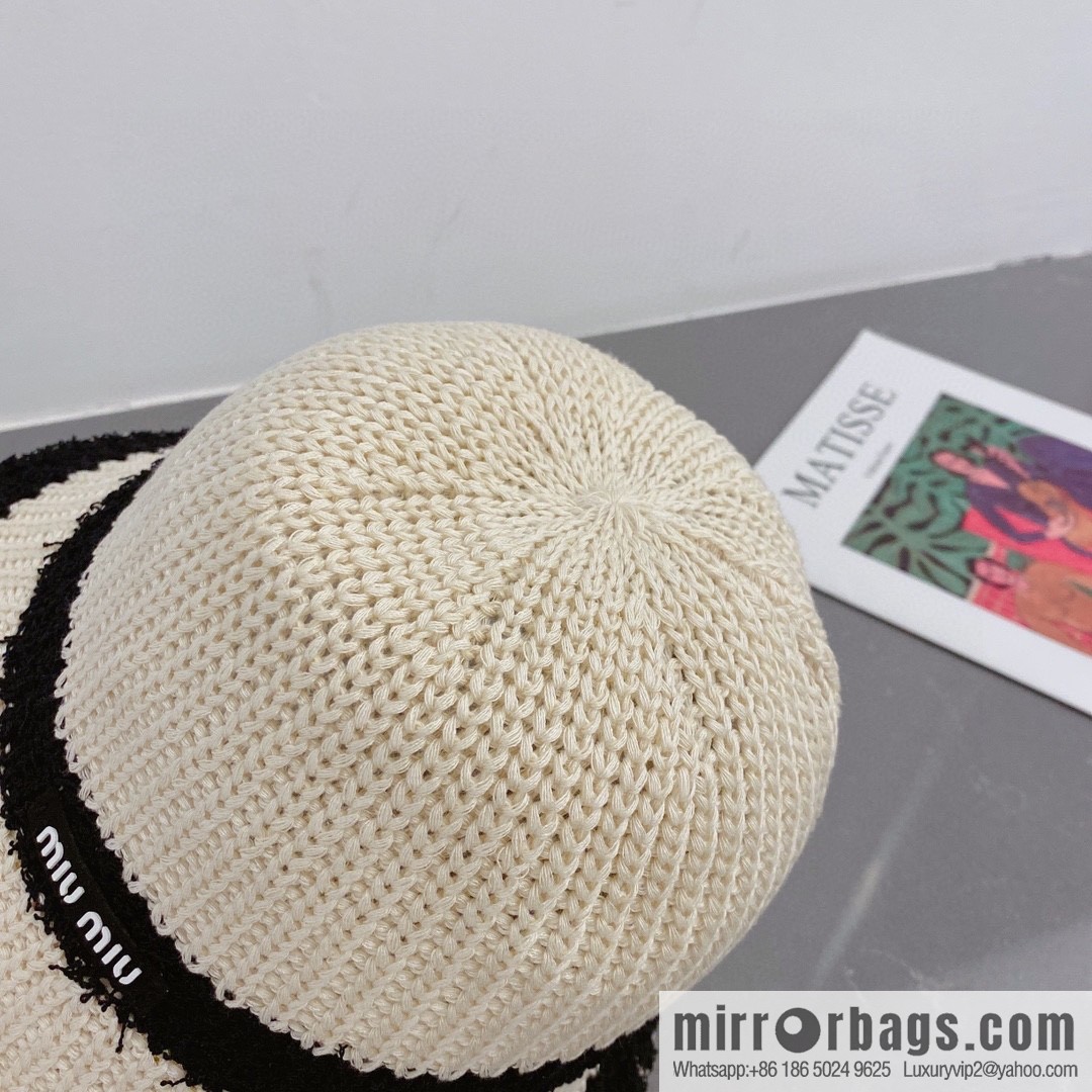 Miumiu Miu Miu spring and autumn 23-year-old knitted top hat