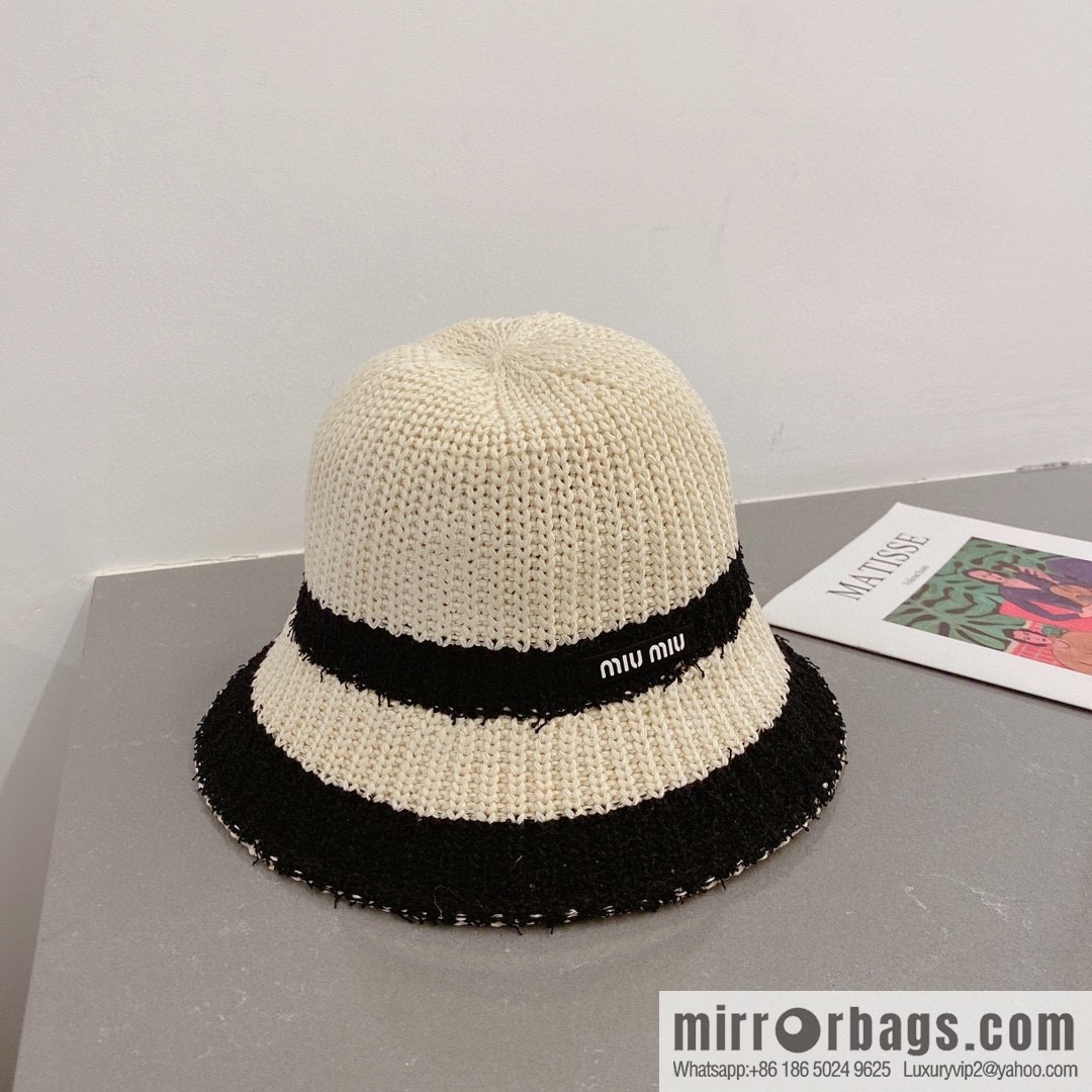 Miumiu Miu Miu spring and autumn 23-year-old knitted top hat