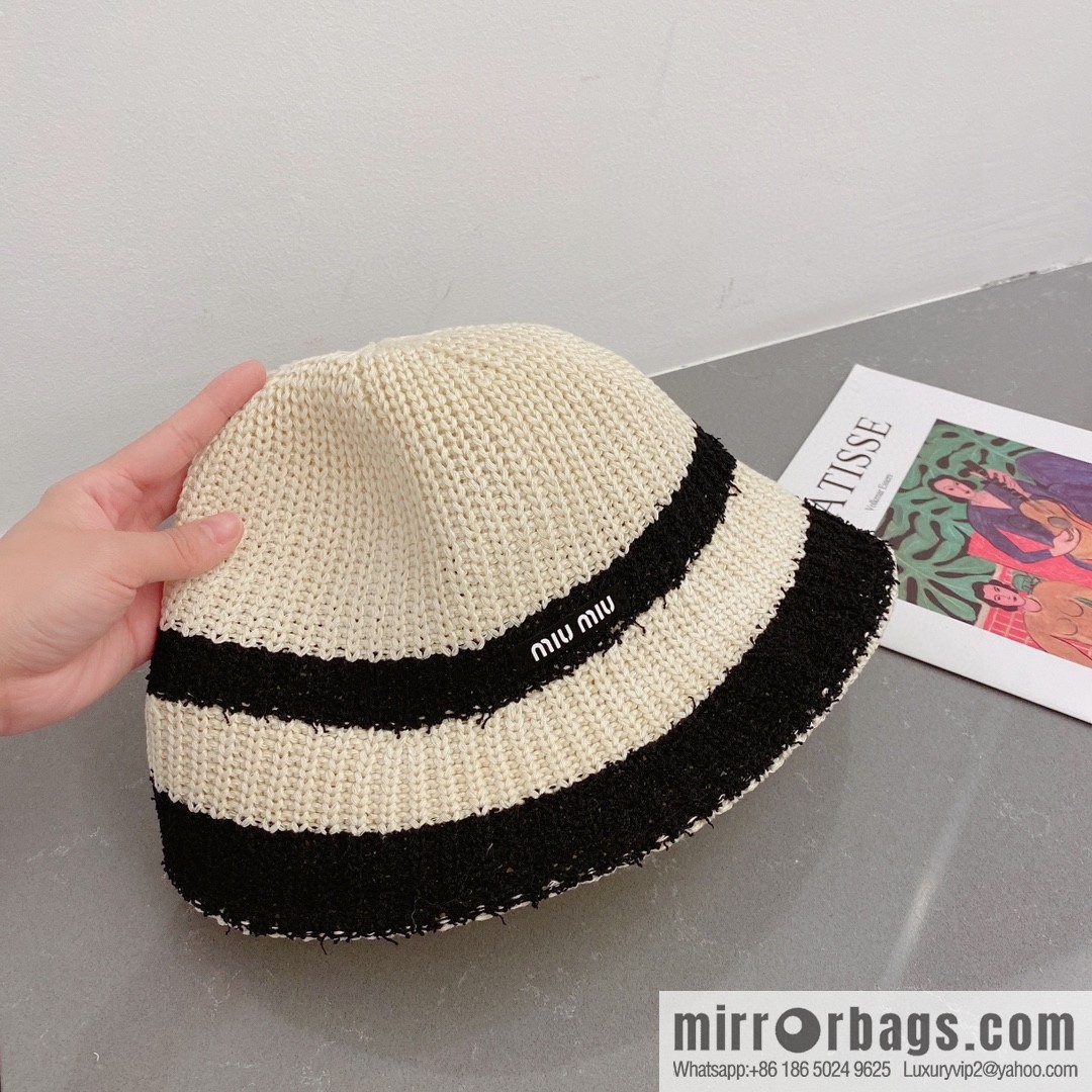 Miumiu Miu Miu spring and autumn 23-year-old knitted top hat