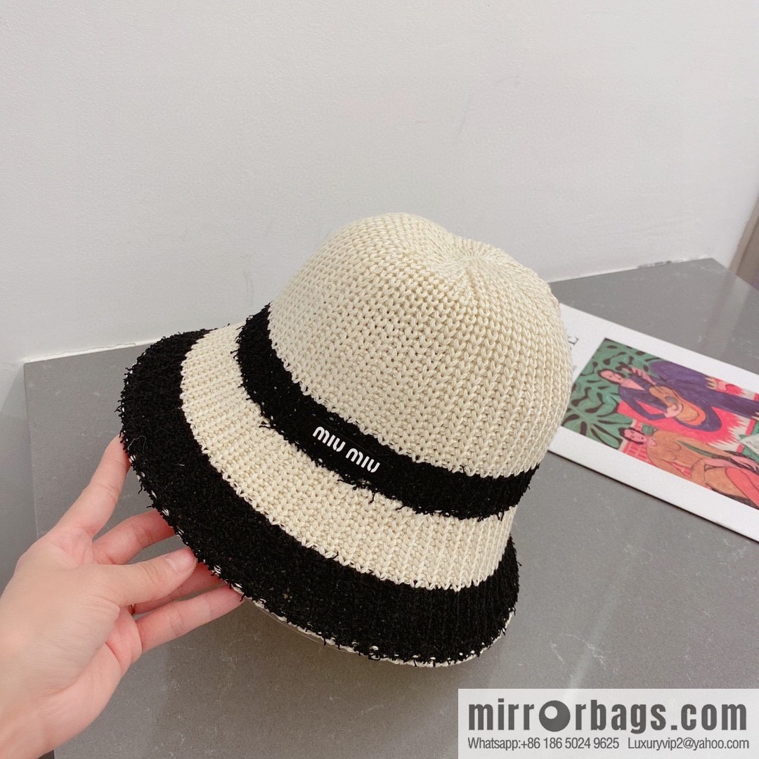 Miumiu Miu Miu spring and autumn 23-year-old knitted top hat