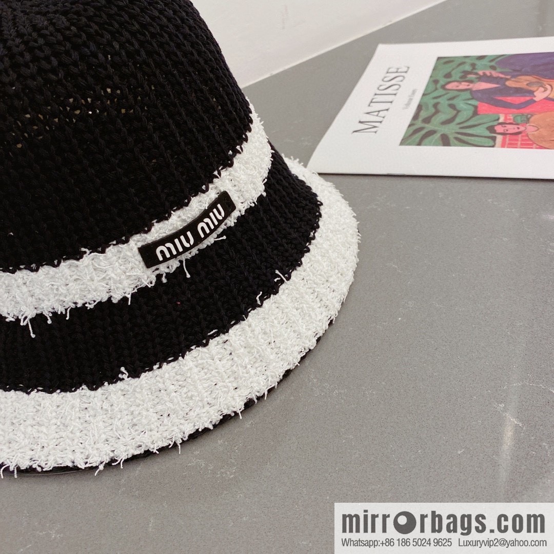 Miumiu Miu Miu spring and autumn 23-year-old knitted top hat