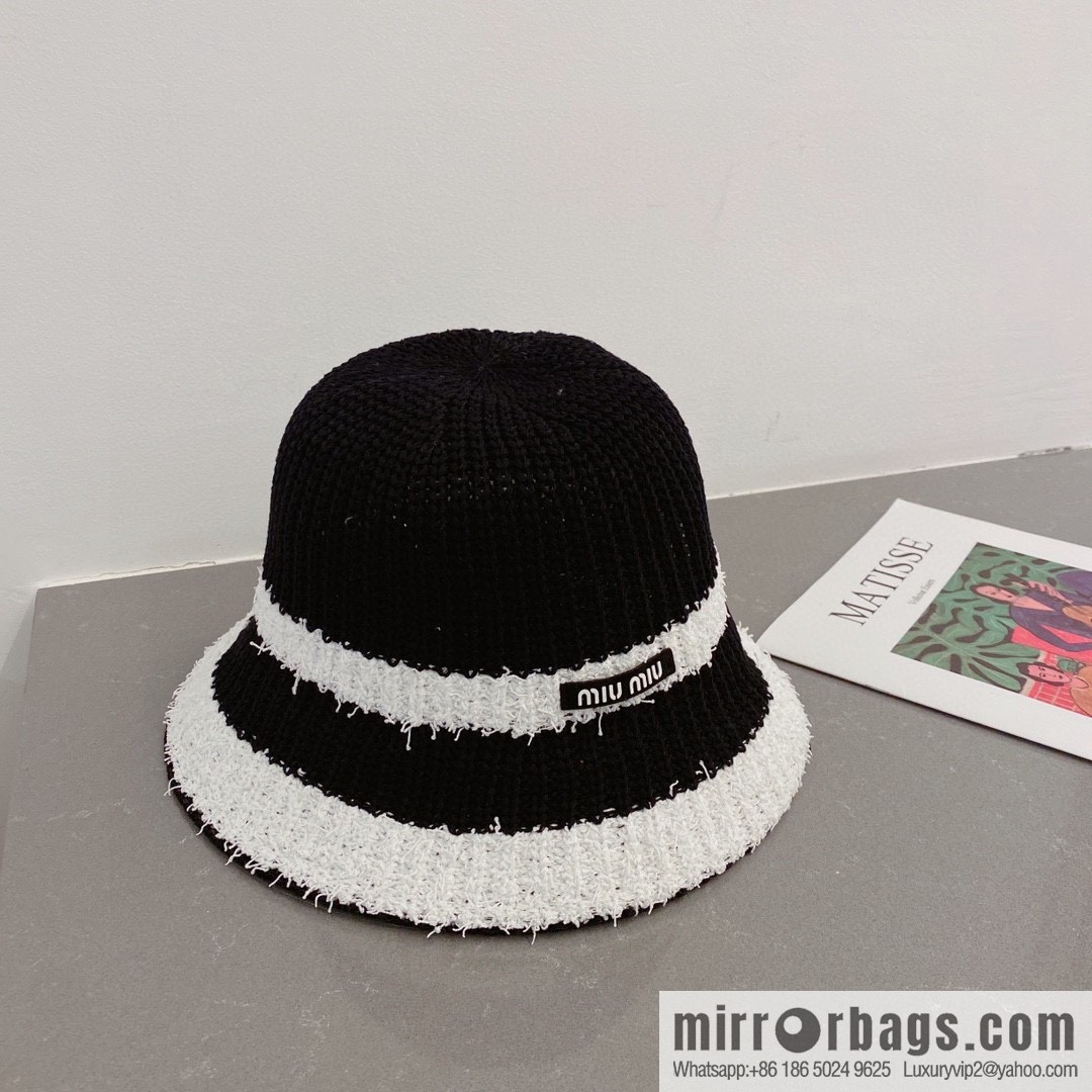 Miumiu Miu Miu spring and autumn 23-year-old knitted top hat
