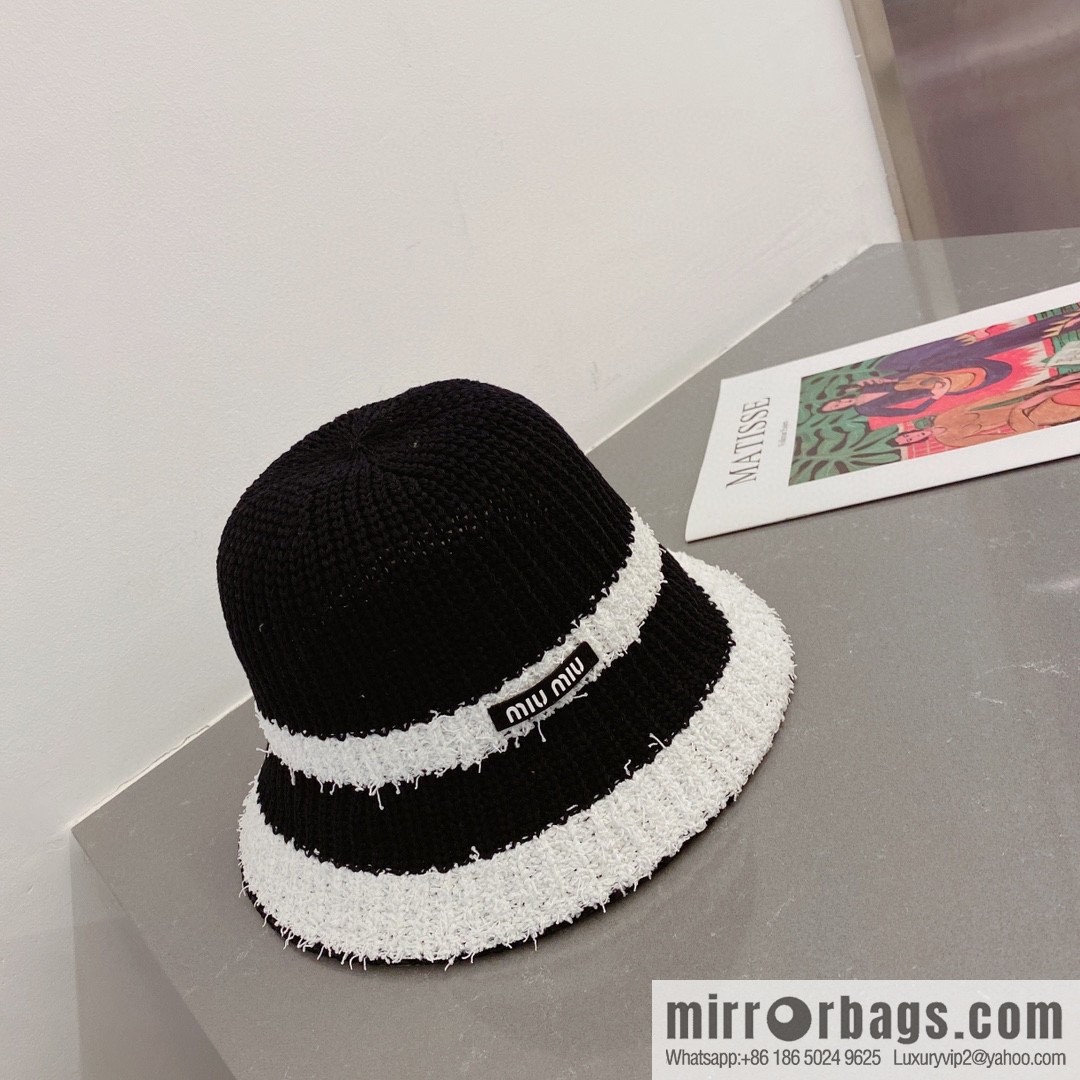 Miumiu Miu Miu spring and autumn 23-year-old knitted top hat