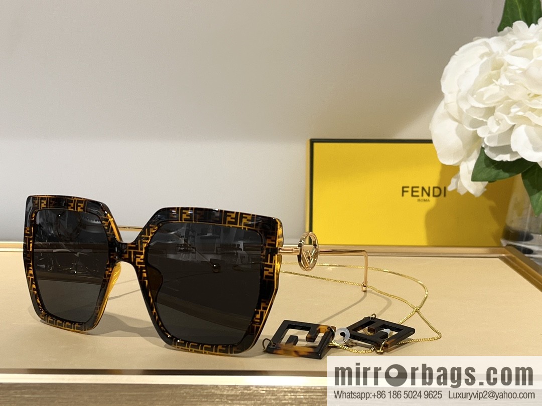 Fendi classic large square women's sunglasses