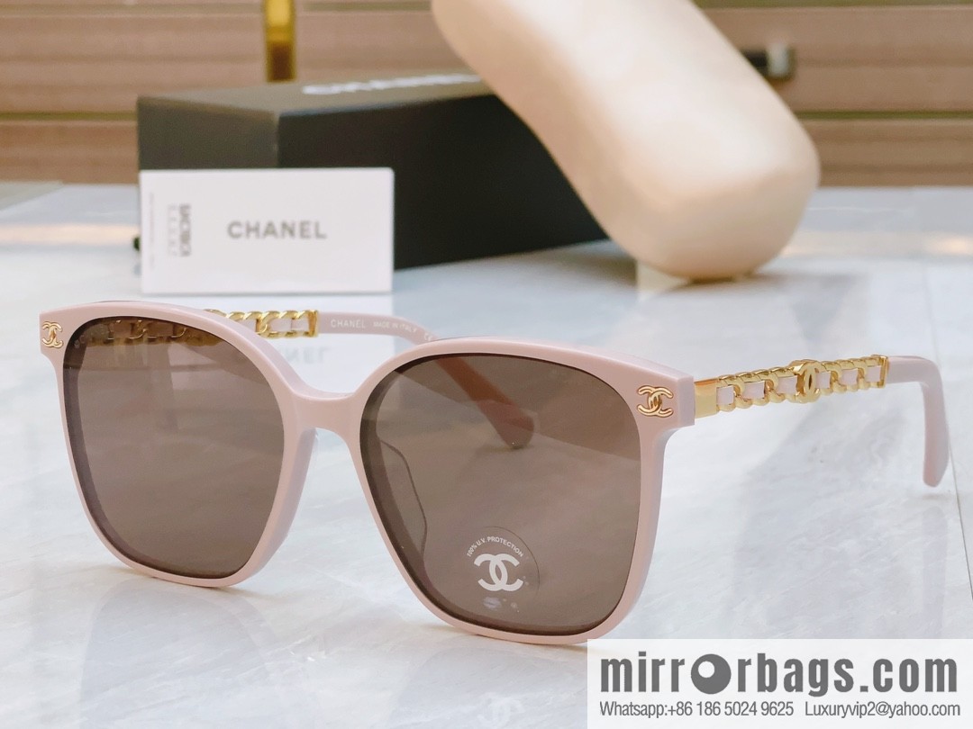 Chanel double C logo decorative women's sunglasses