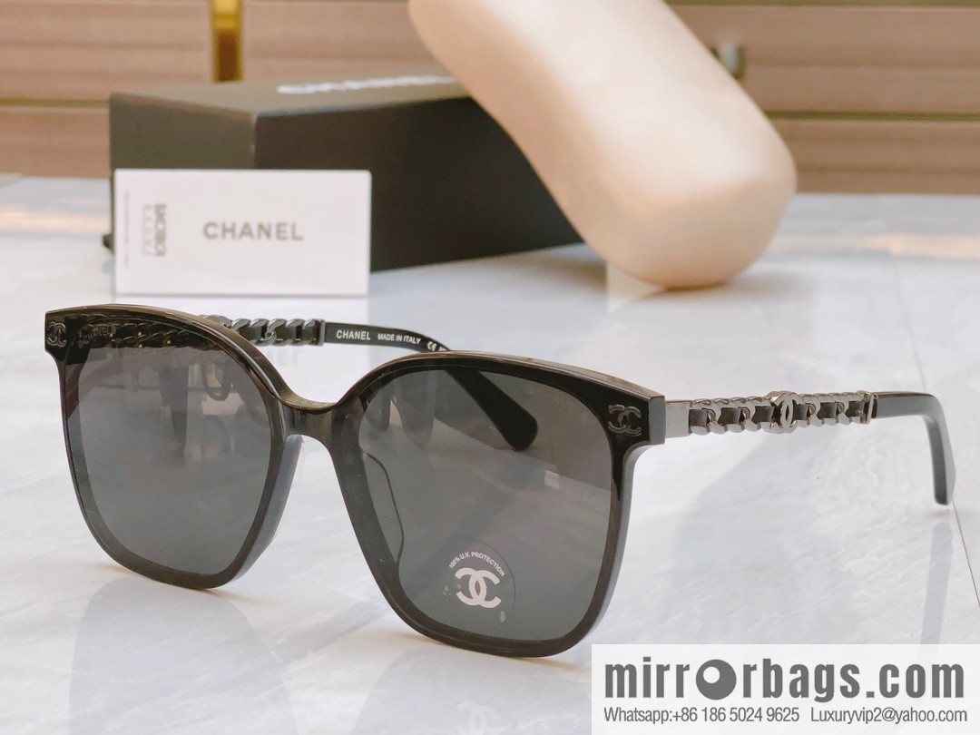 Chanel double C logo decorative women's sunglasses