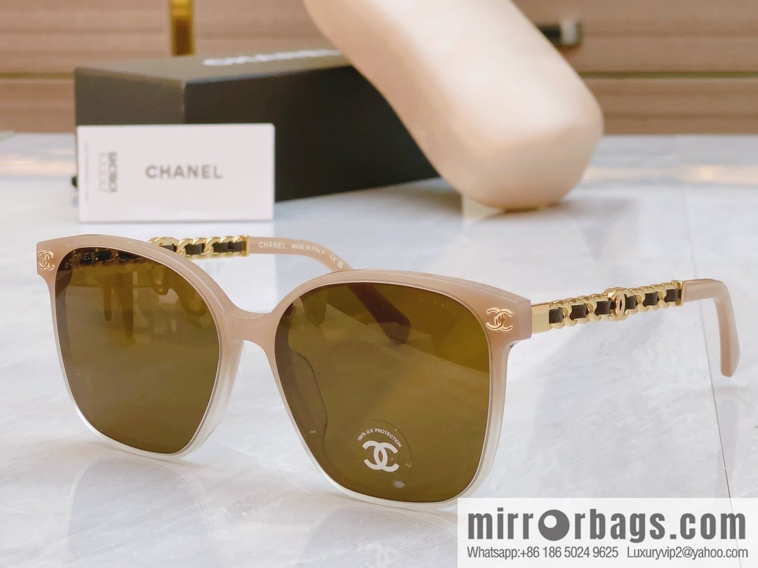 Chanel double C logo decorative women's sunglasses
