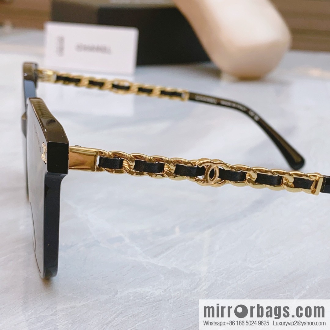 Chanel double C logo decorative women's sunglasses