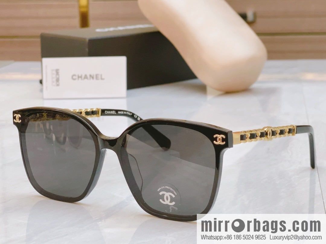 Chanel double C logo decorative women's sunglasses