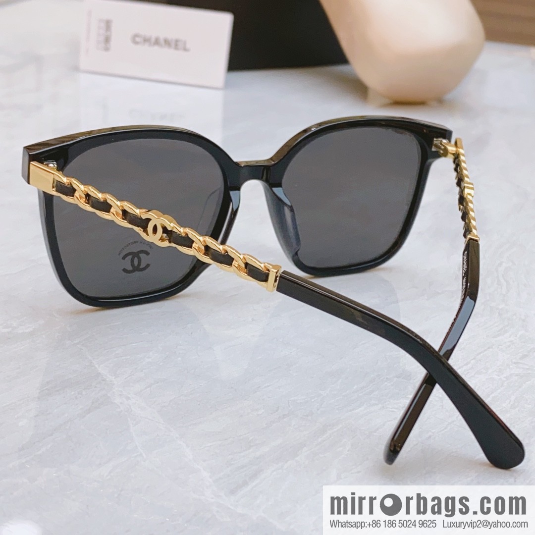 Chanel double C logo decorative women's sunglasses