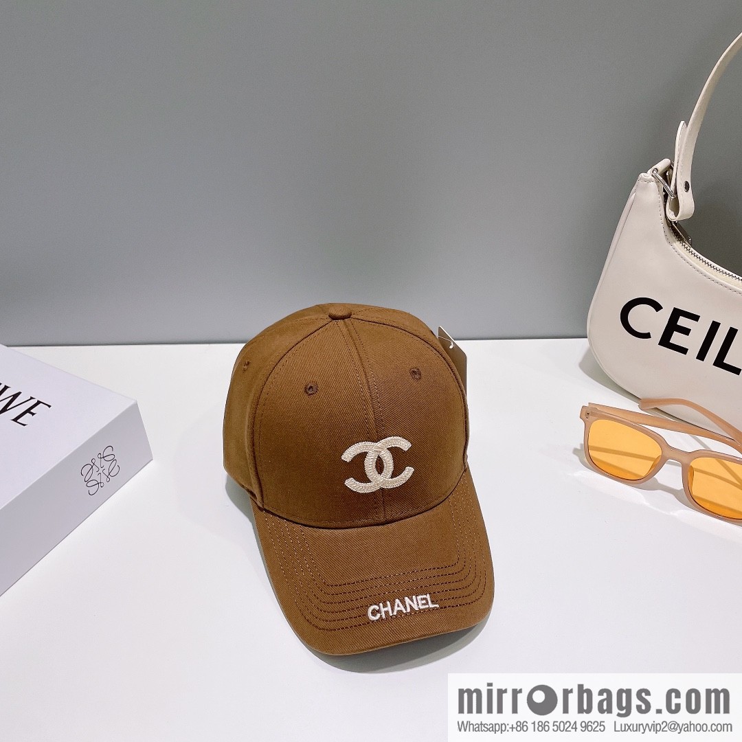 Chanel's new simple embroidered logo baseball cap