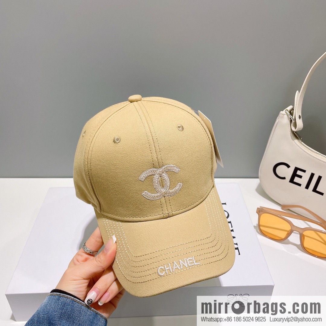 Chanel's new simple embroidered logo baseball cap
