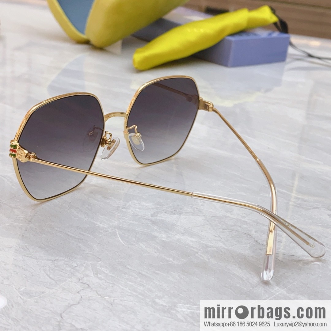 GUCCI Gucci's new retro gold silk simple sunglasses sunglasses