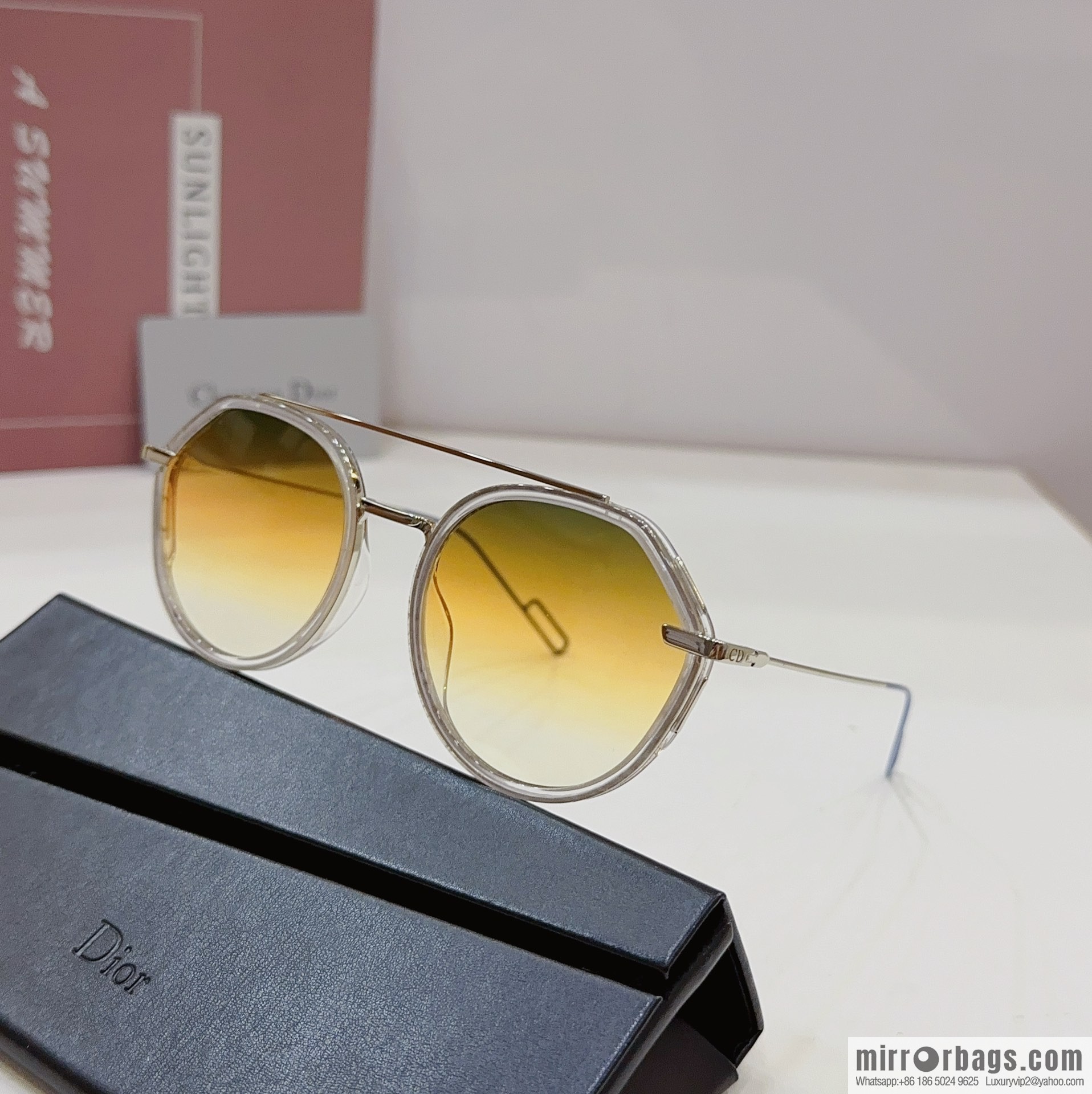 Dior Round Frame Women's Sunglasses