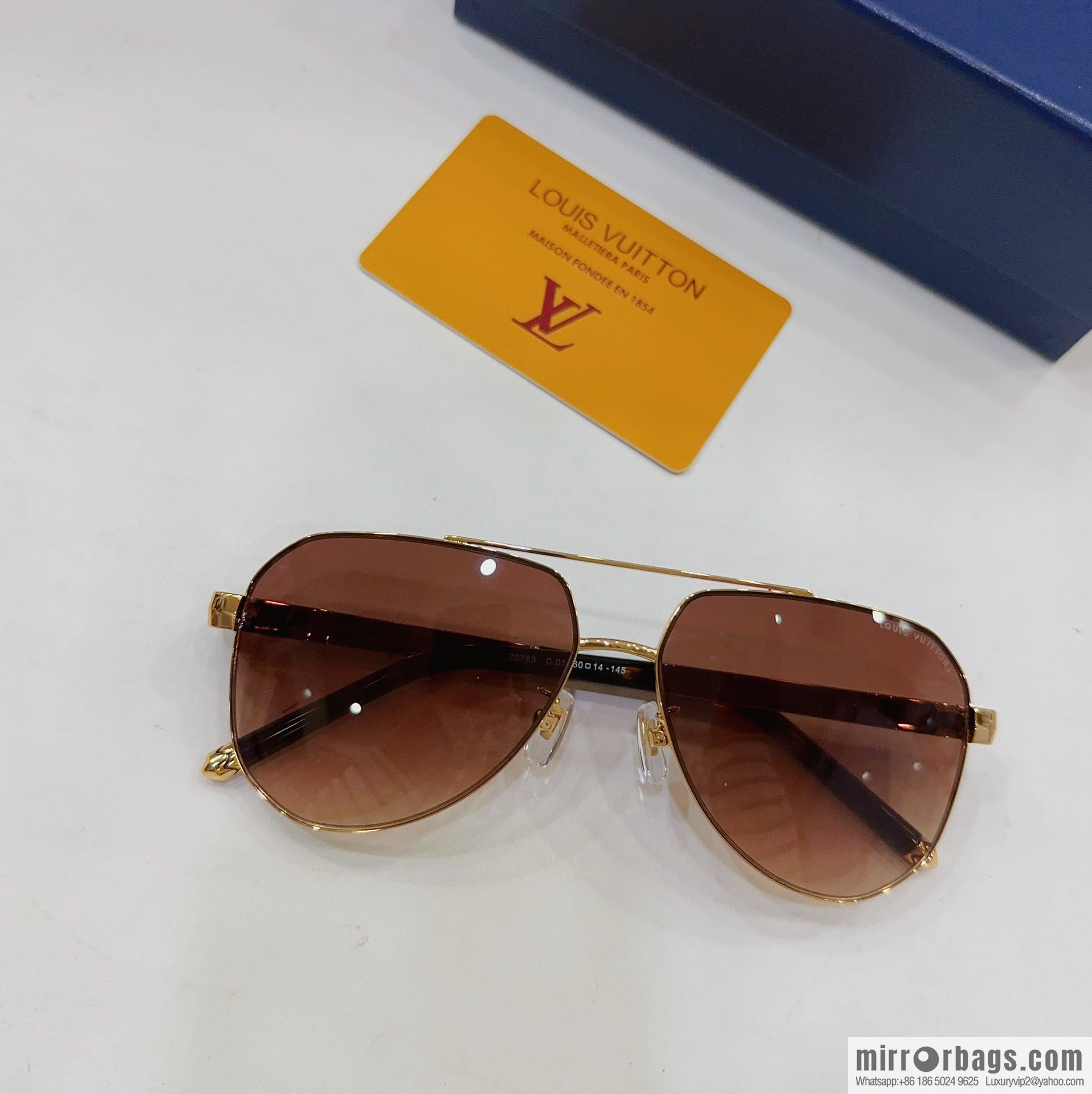 LV Louis Vuitton Men's Oval Frame Sunglasses Sunglasses