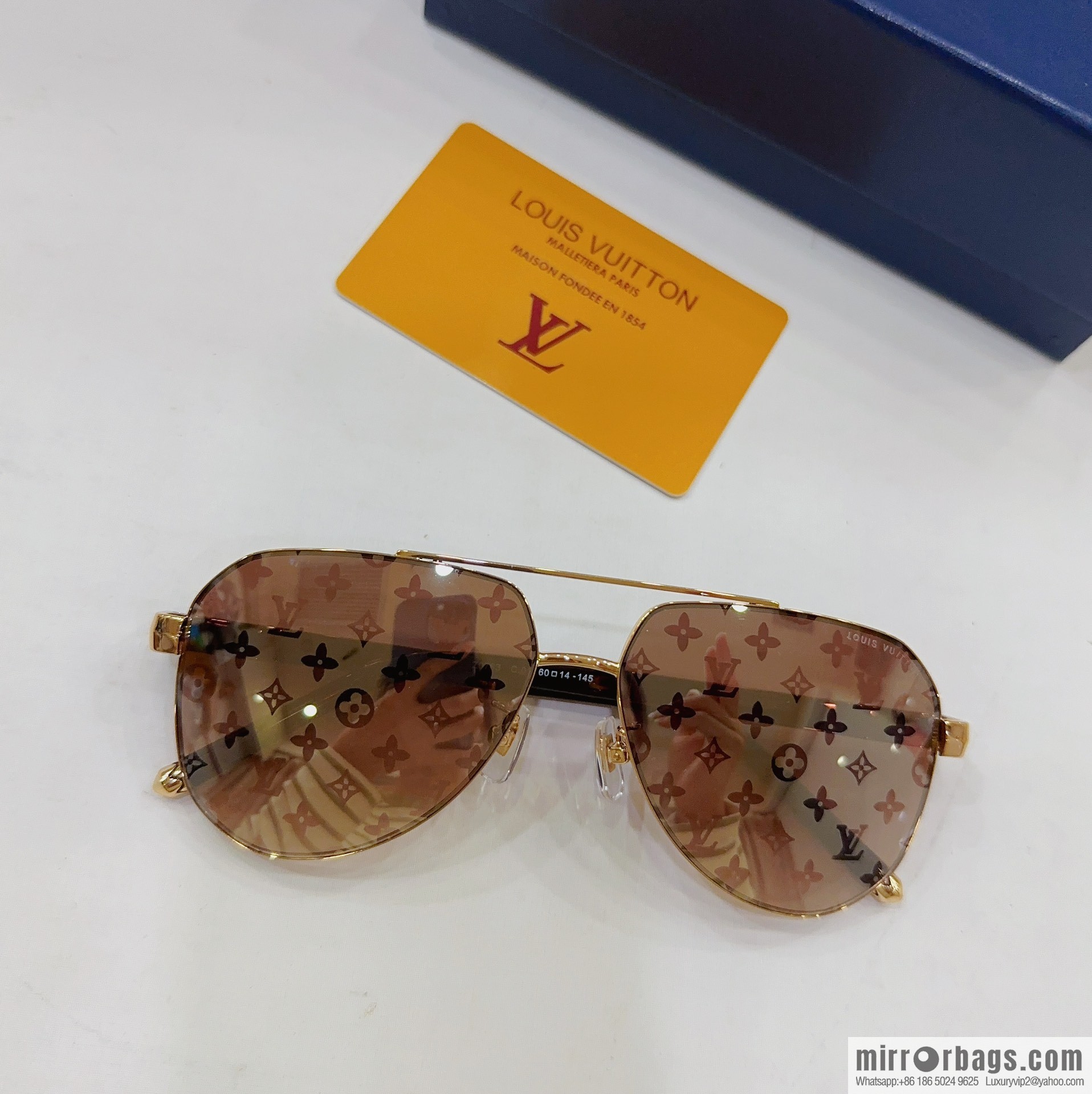 LV Louis Vuitton Men's Oval Frame Sunglasses Sunglasses