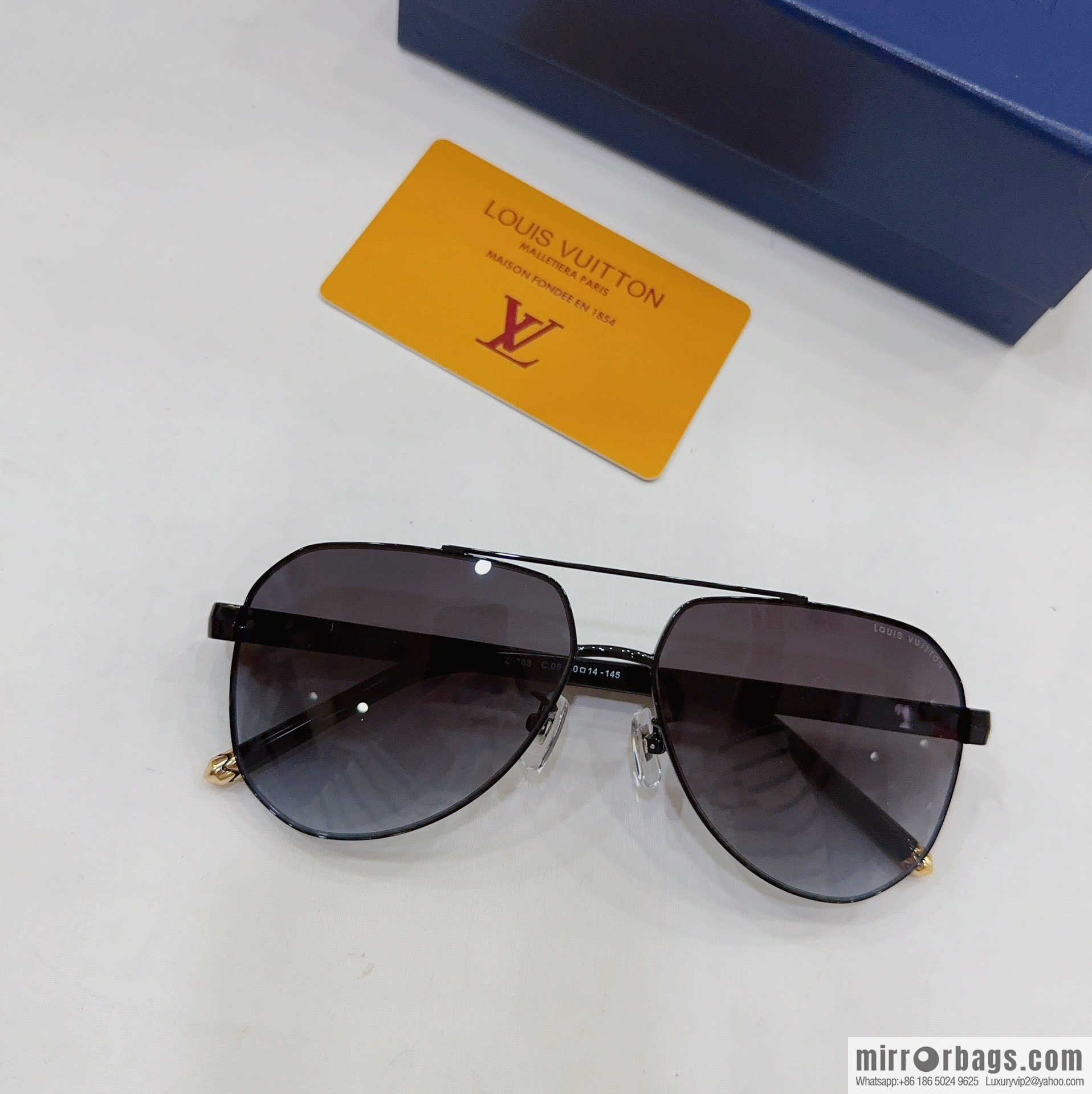LV Louis Vuitton Men's Oval Frame Sunglasses Sunglasses
