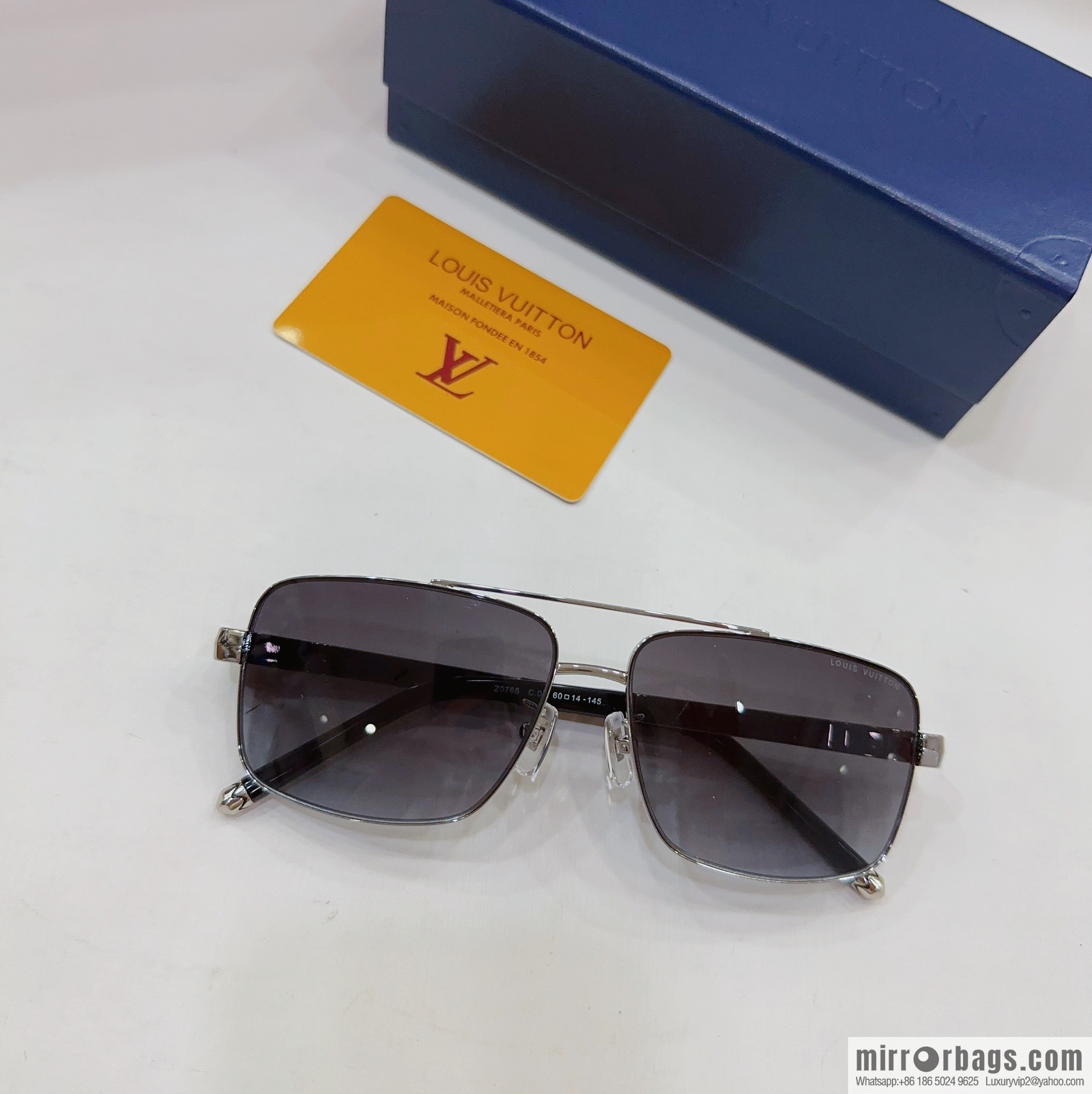 LV Louis Vuitton Men's Square Sunglasses