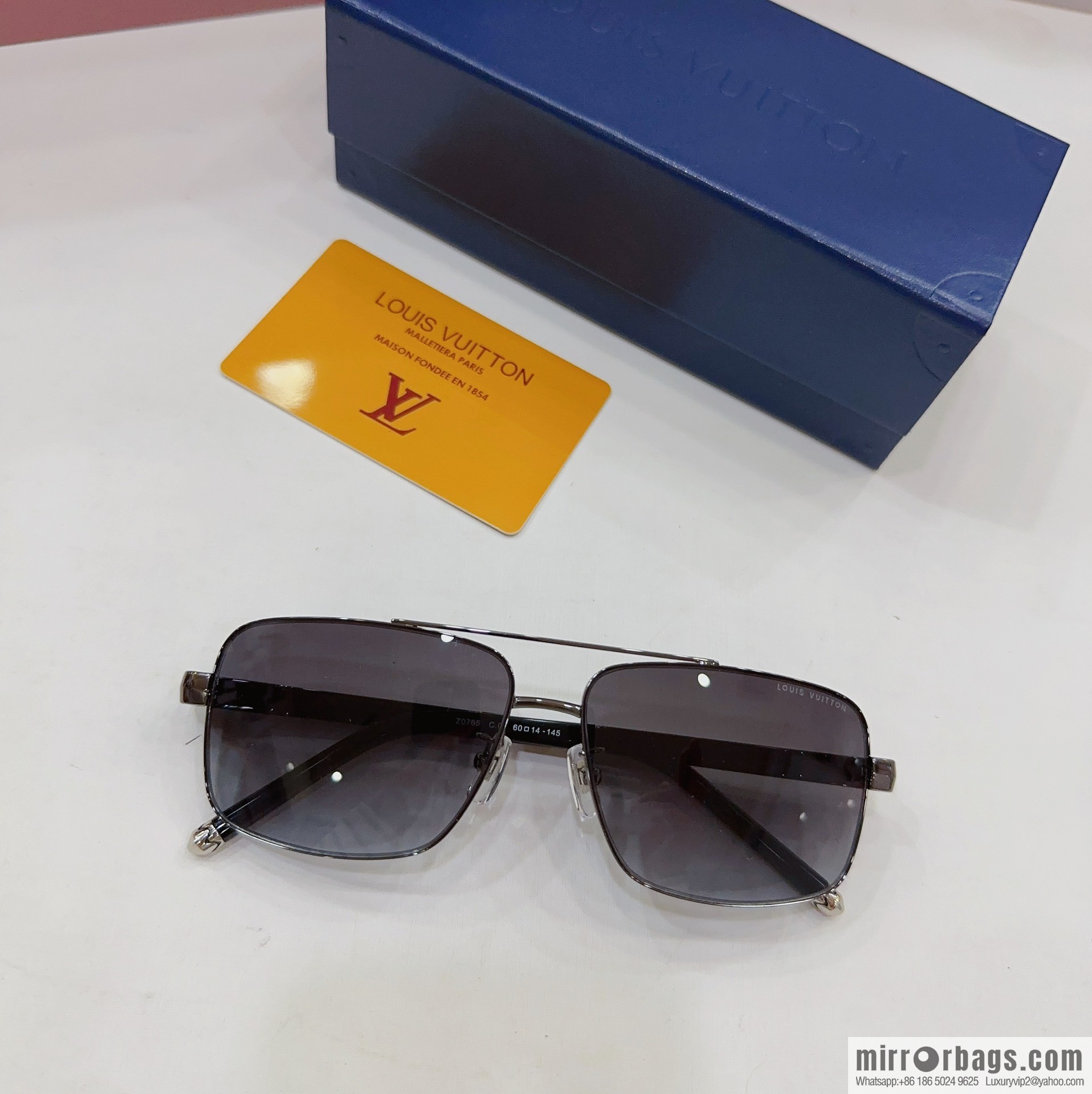 LV Louis Vuitton Men's Square Sunglasses