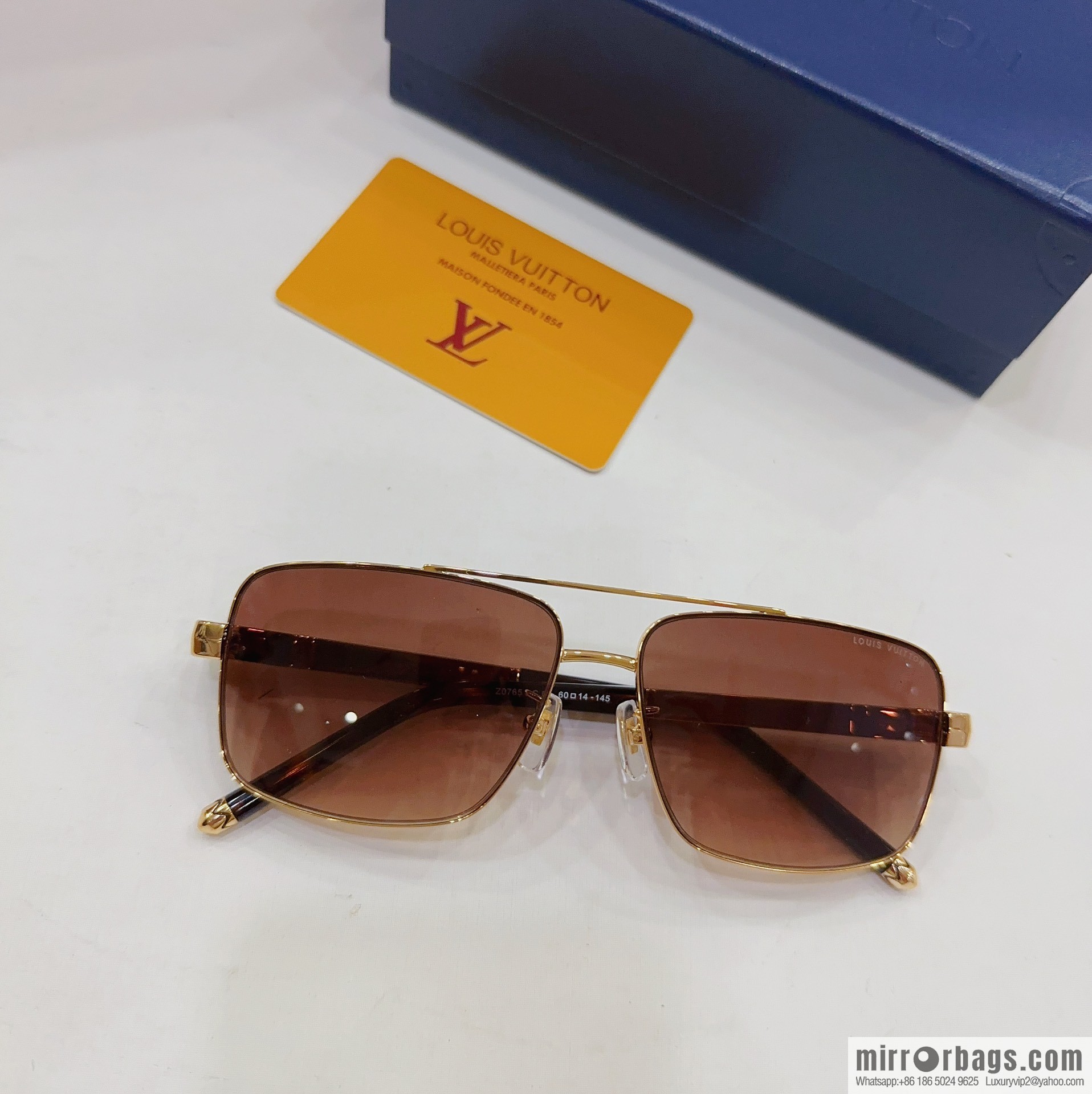 LV Louis Vuitton Men's Square Sunglasses