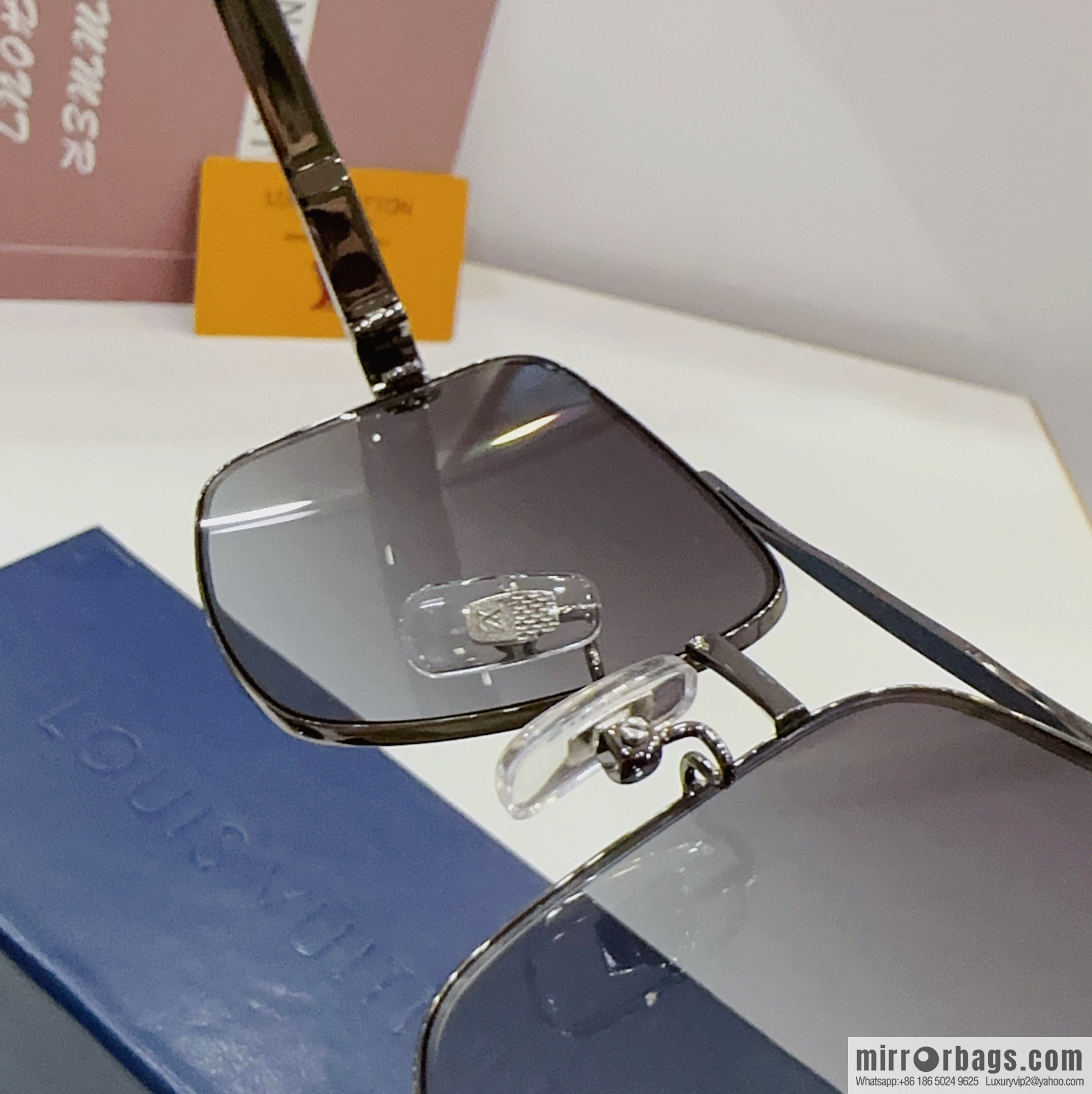 LV Louis Vuitton Men's Square Sunglasses