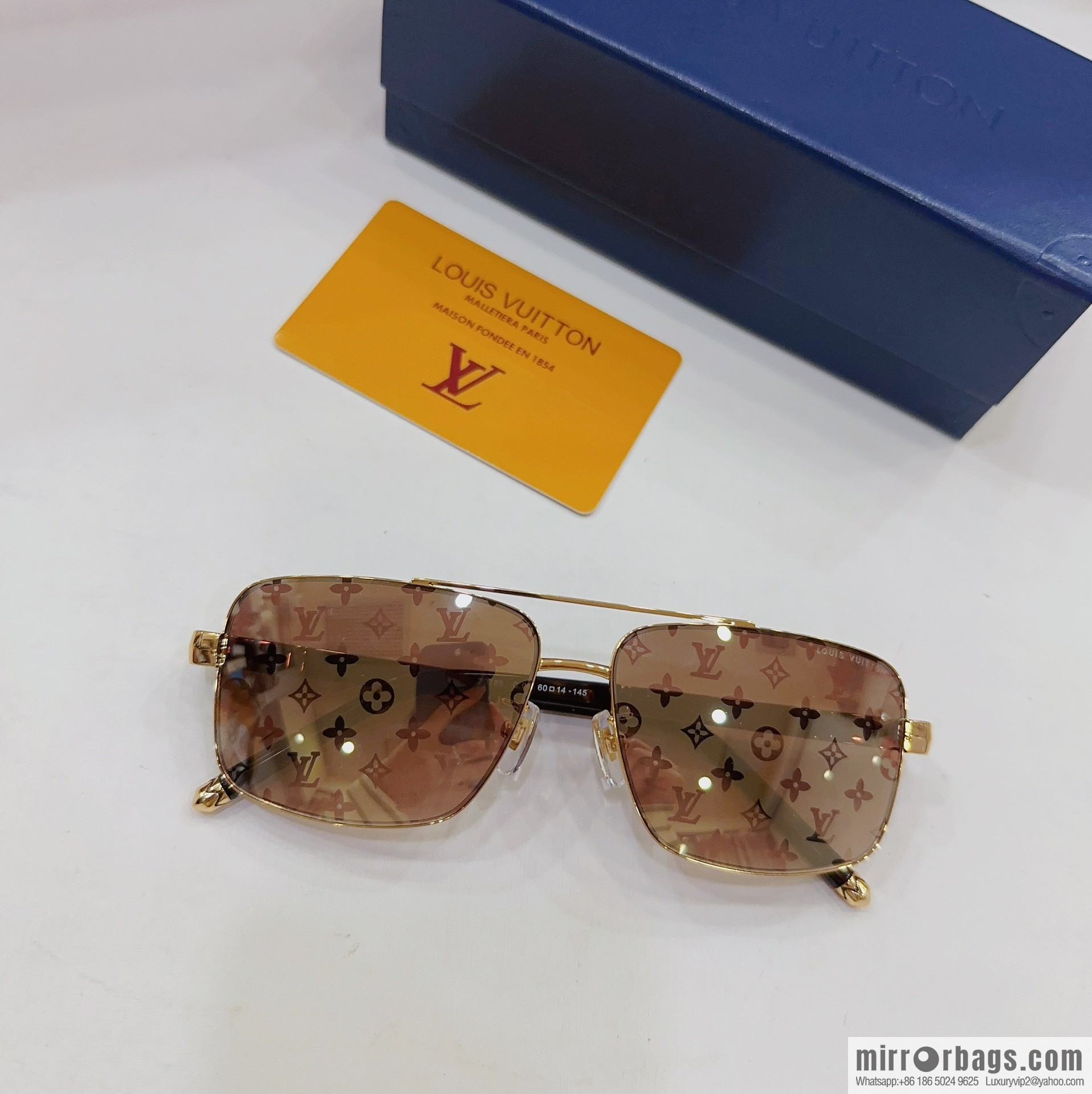 LV Louis Vuitton Men's Square Sunglasses