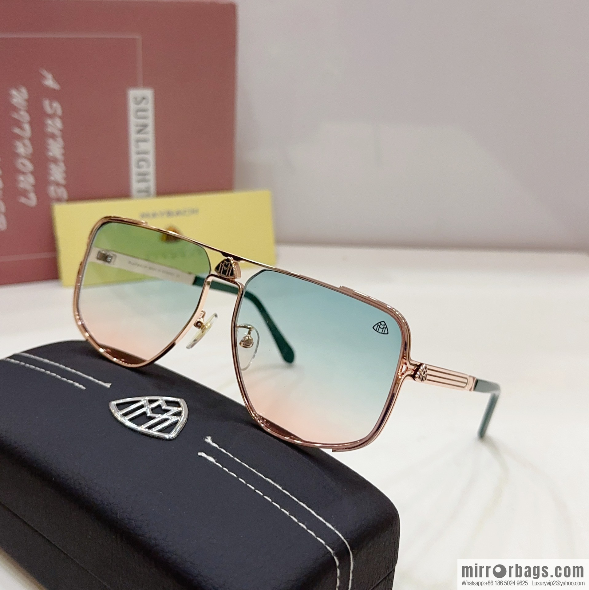 Maybach square men's sunglasses