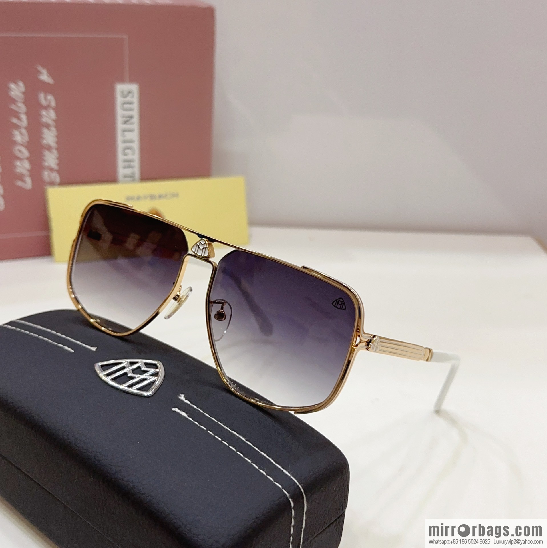 Maybach square men's sunglasses