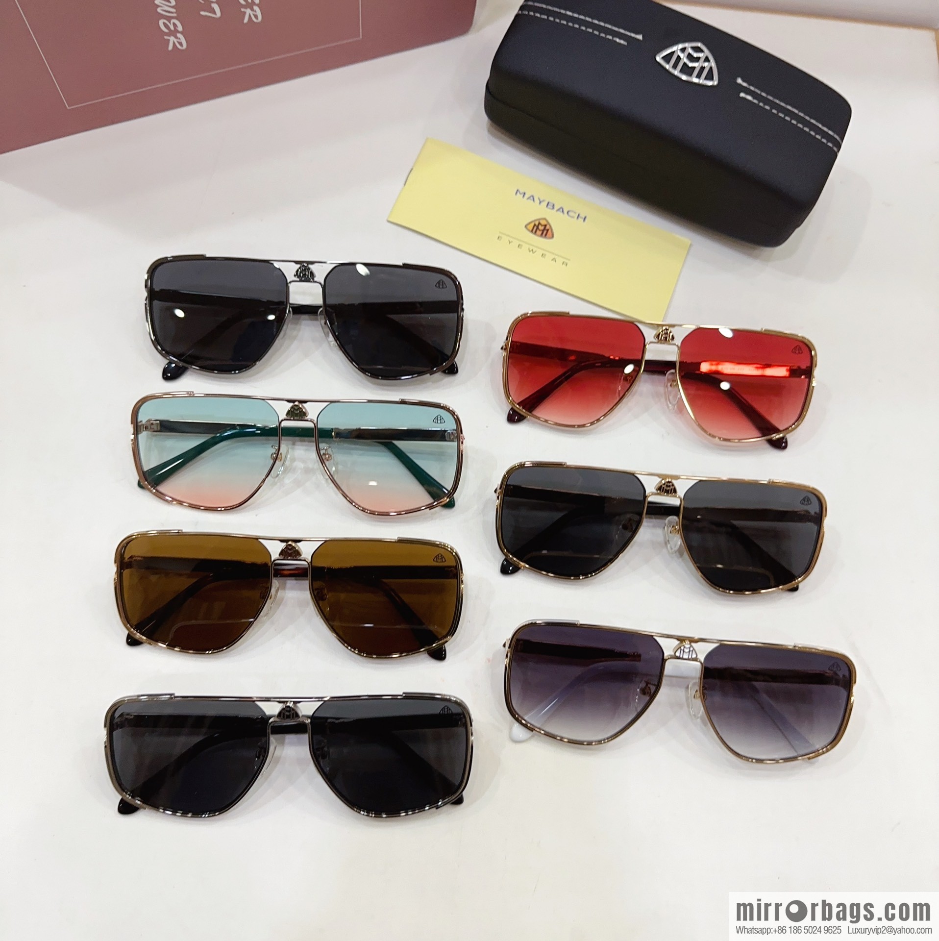 Maybach square men's sunglasses