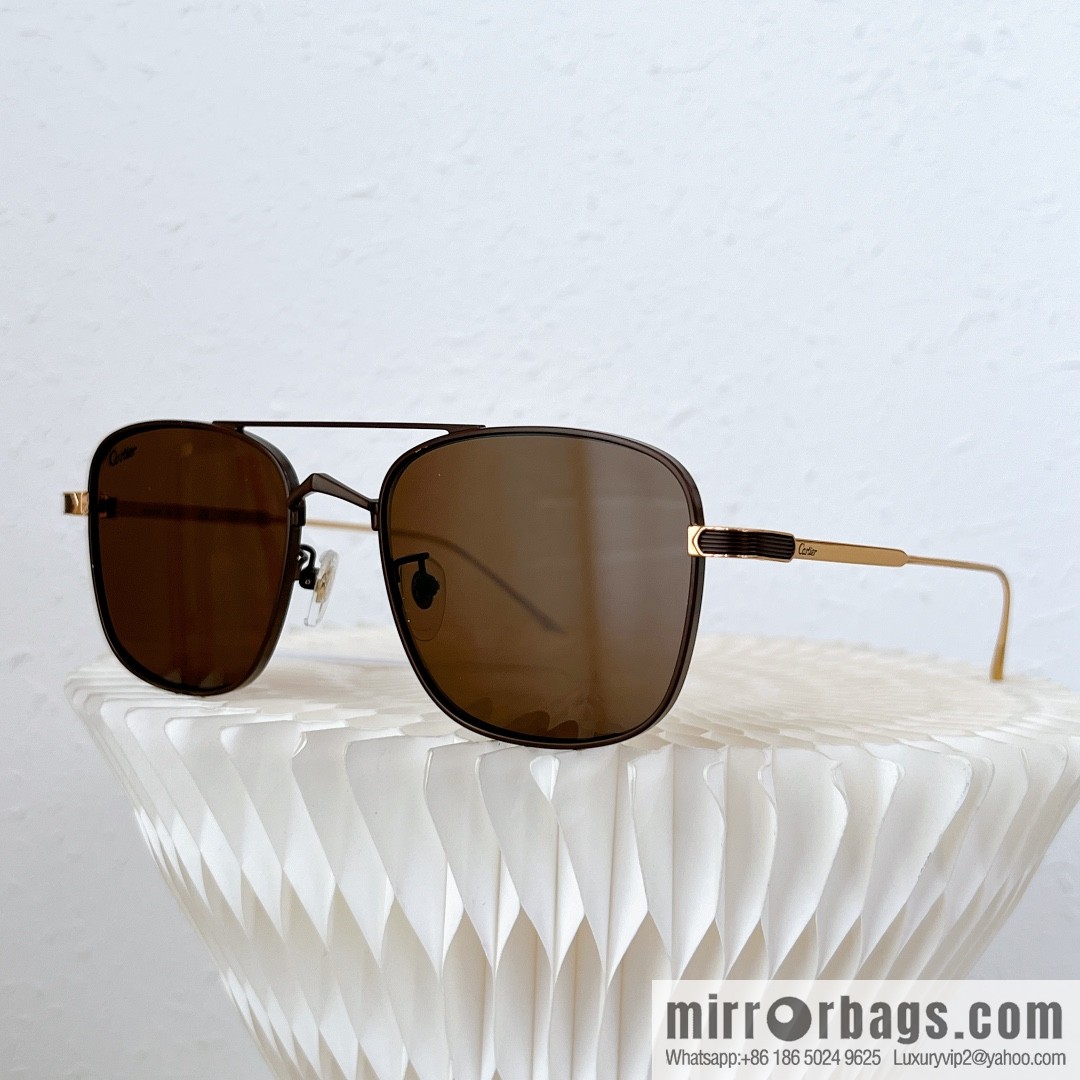 Cartier Metal Box Unisex Sunglasses