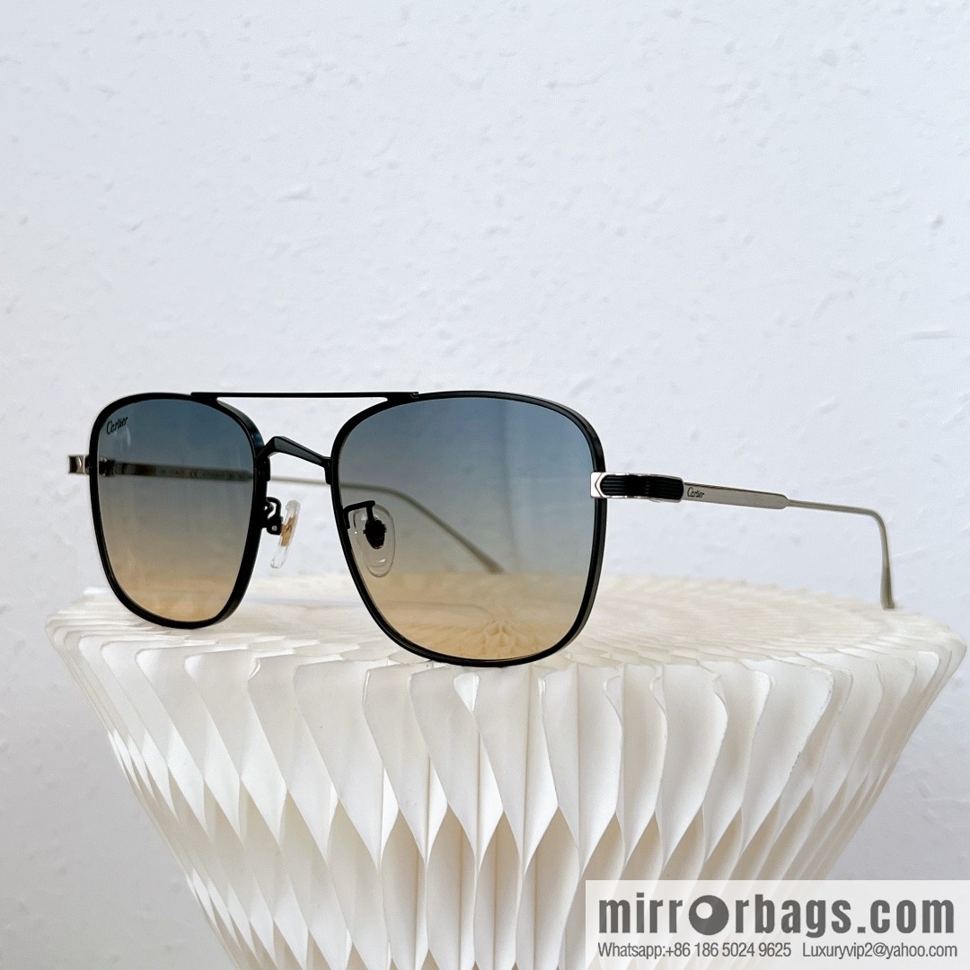 Cartier Metal Box Unisex Sunglasses