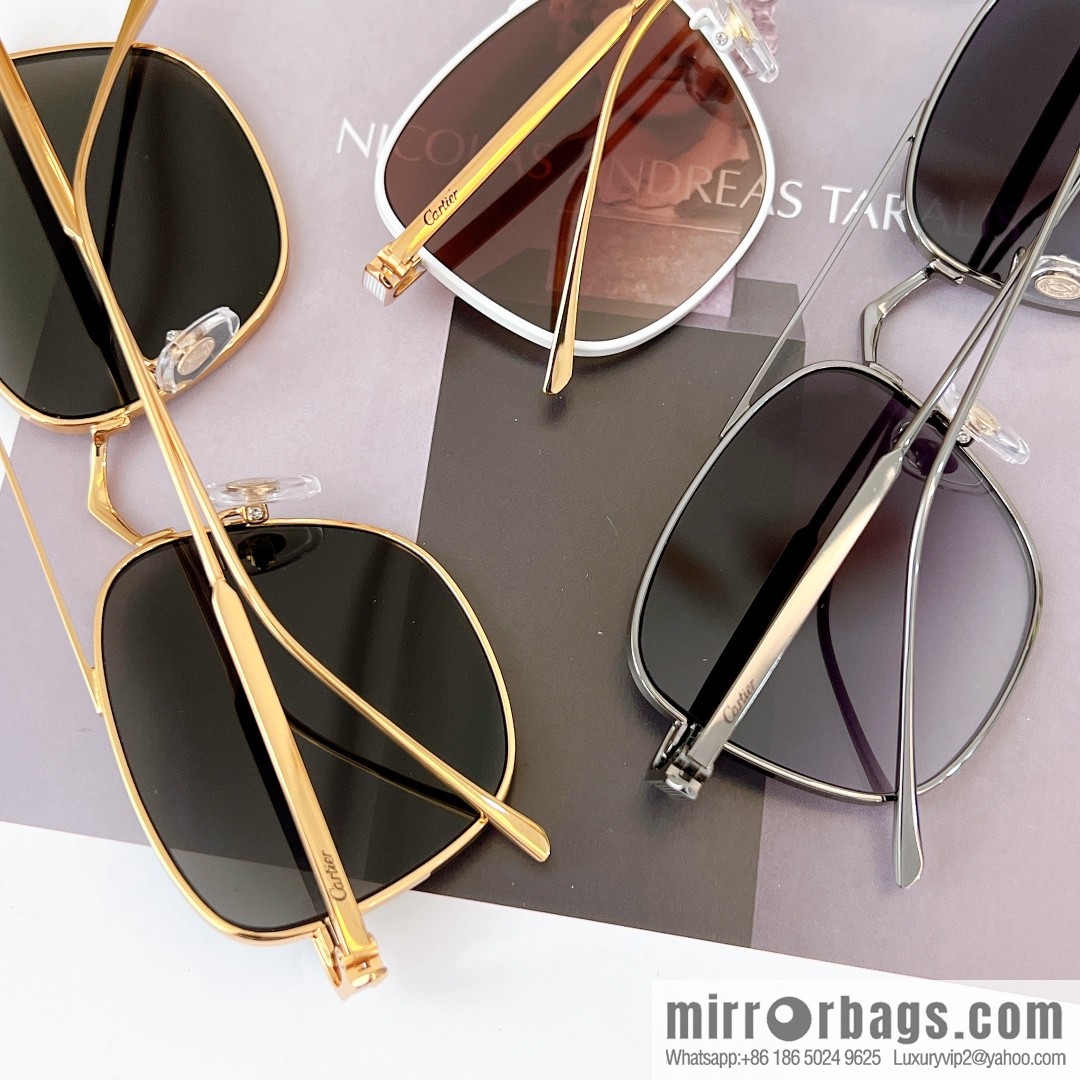 Cartier Metal Box Unisex Sunglasses