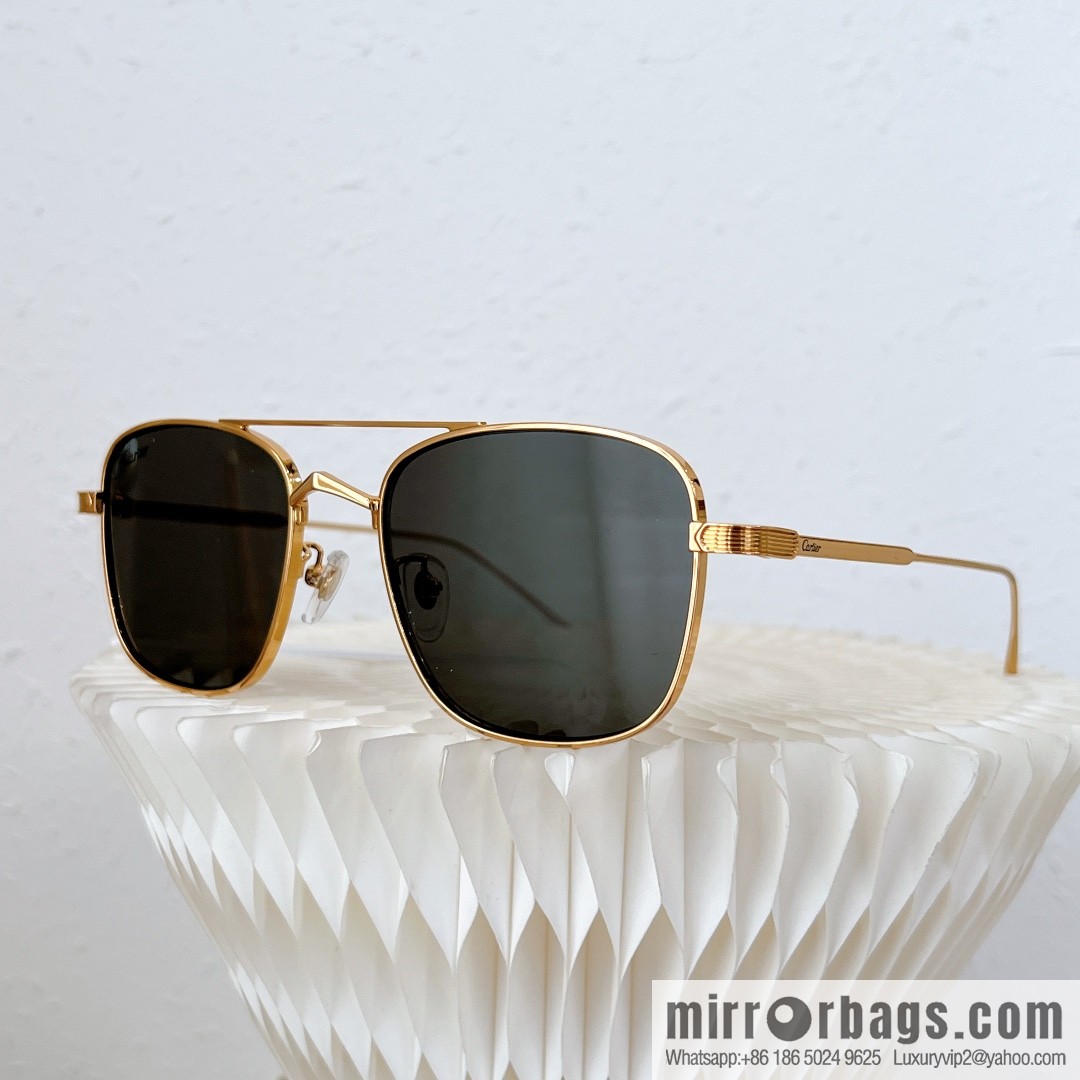 Cartier Metal Box Unisex Sunglasses