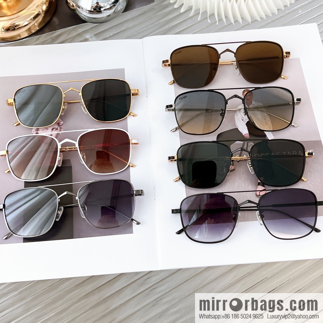 Cartier Metal Box Unisex Sunglasses