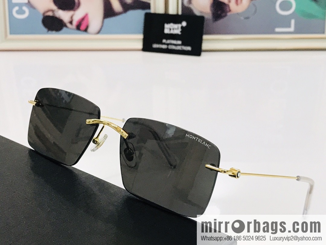 MONTBLANC Montblanc Frameless Perfect Electroplated Sunglasses