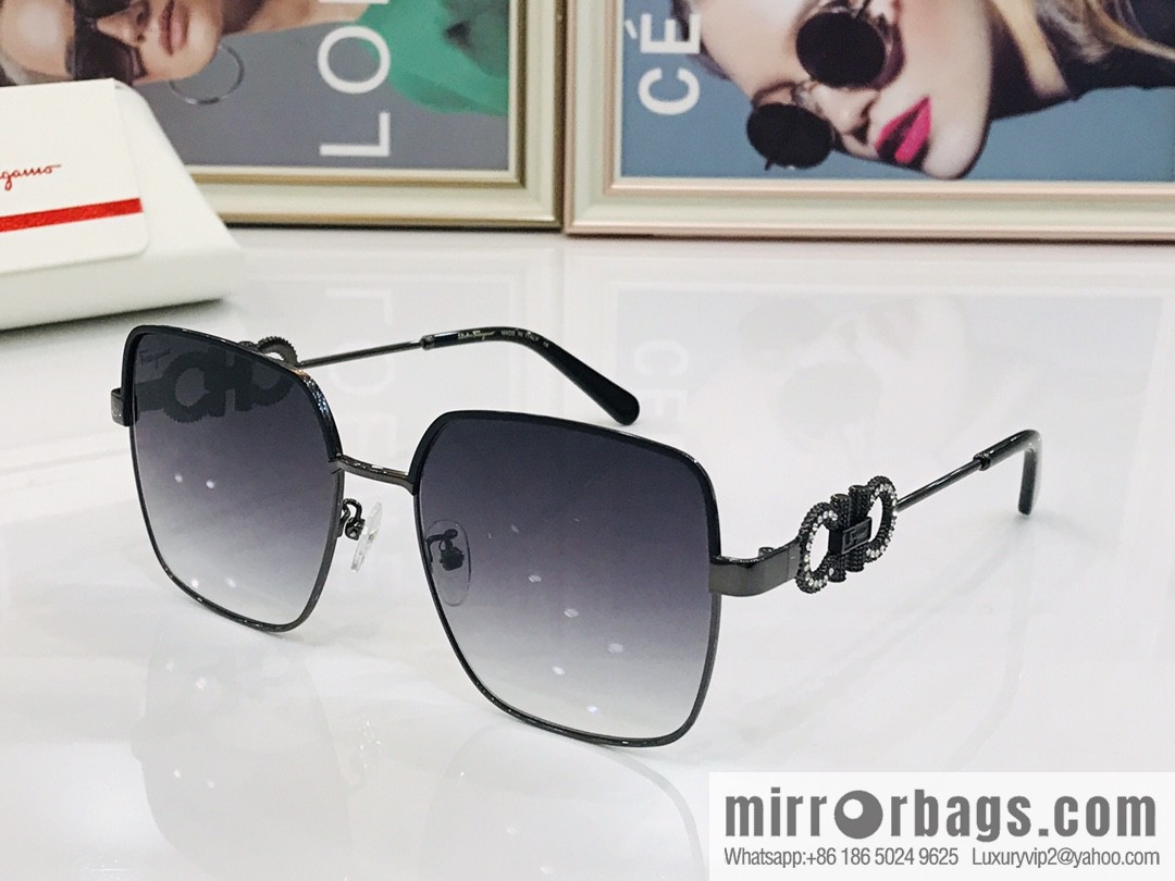 Ferragamo Square Unisex Sunglasses