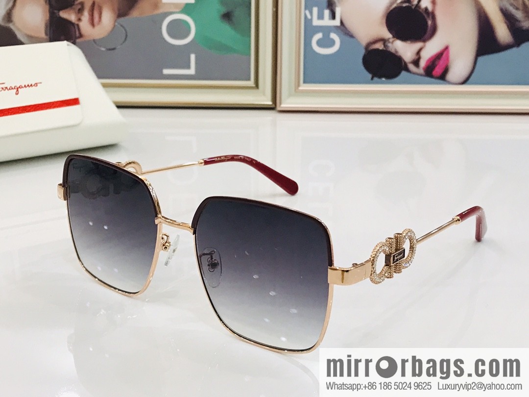 Ferragamo Square Unisex Sunglasses