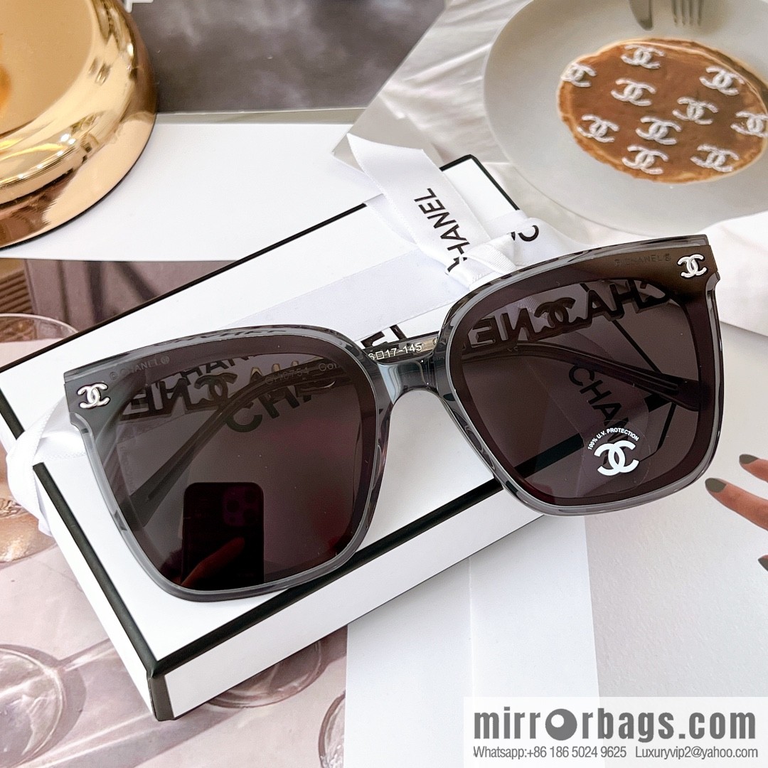 Chanel square double c embellished women's sunglasses
