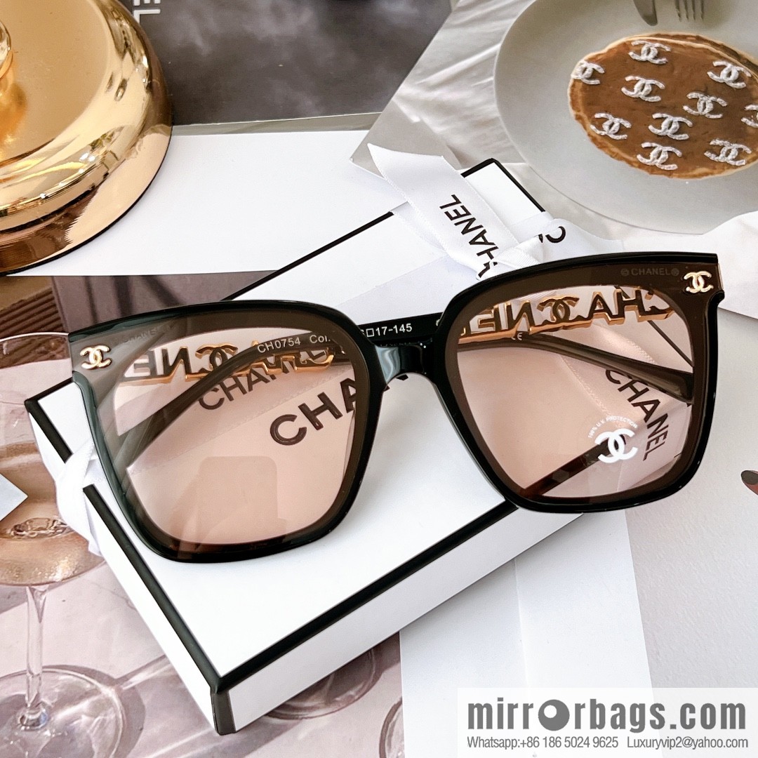 Chanel square double c embellished women's sunglasses