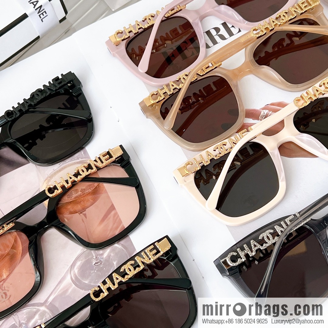 Chanel square double c embellished women's sunglasses