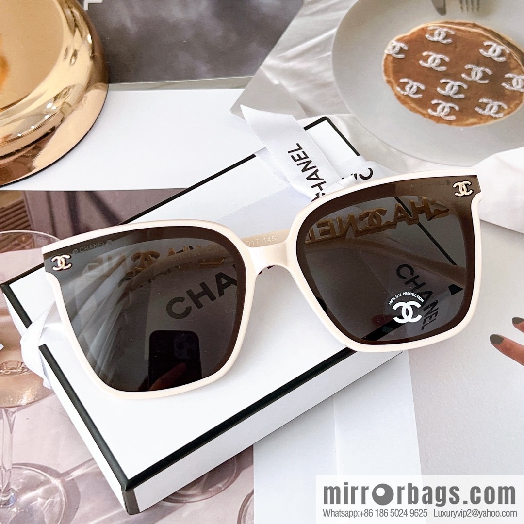 Chanel square double c embellished women's sunglasses