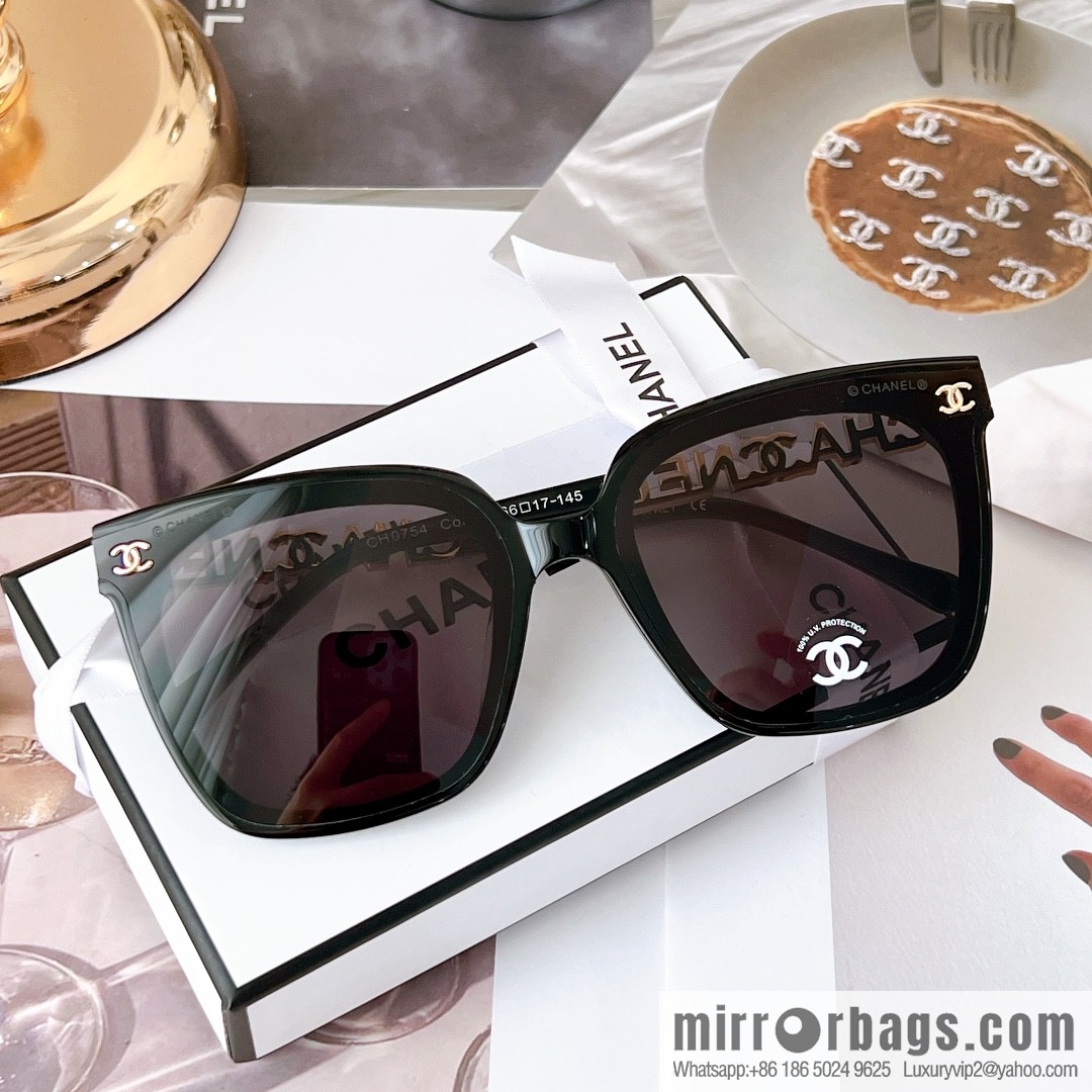 Chanel square double c embellished women's sunglasses