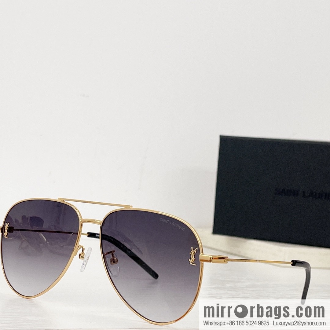 SAINT LAURENT Saint Laurent toad-shaped unisex sunglasses