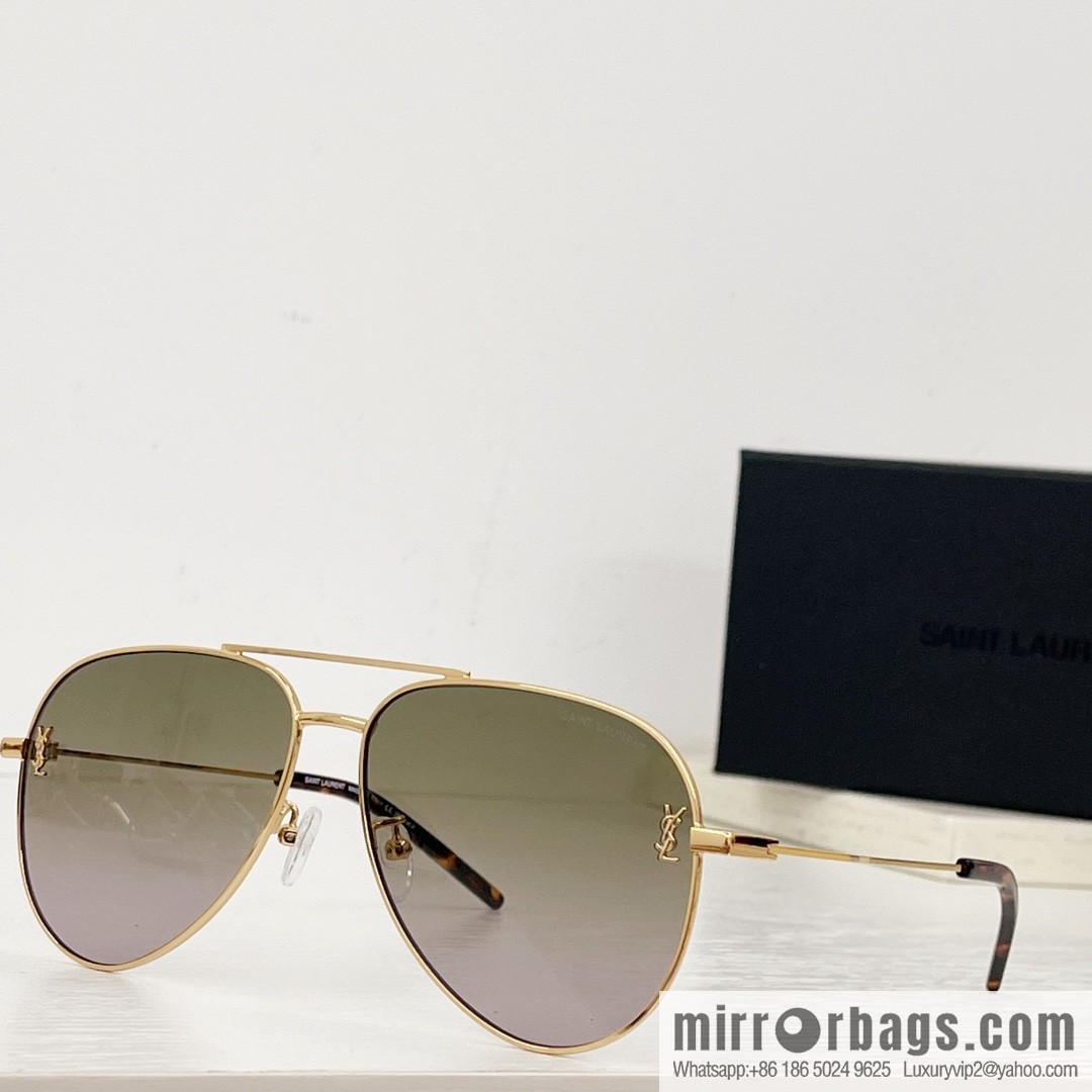 SAINT LAURENT Saint Laurent toad-shaped unisex sunglasses