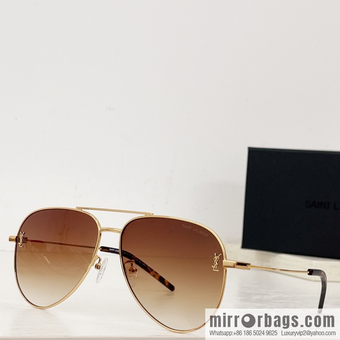 SAINT LAURENT Saint Laurent toad-shaped unisex sunglasses