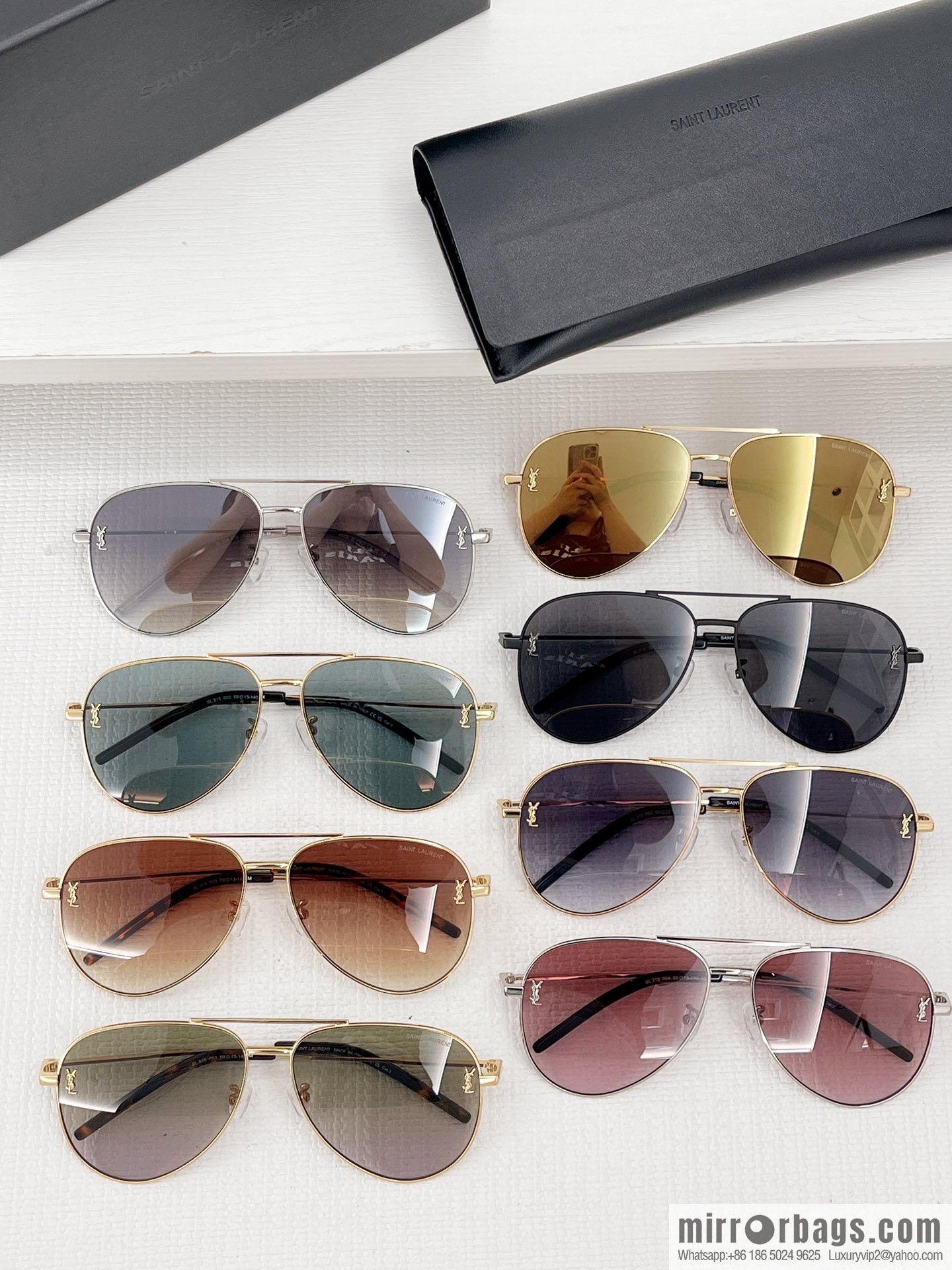 SAINT LAURENT Saint Laurent toad-shaped unisex sunglasses
