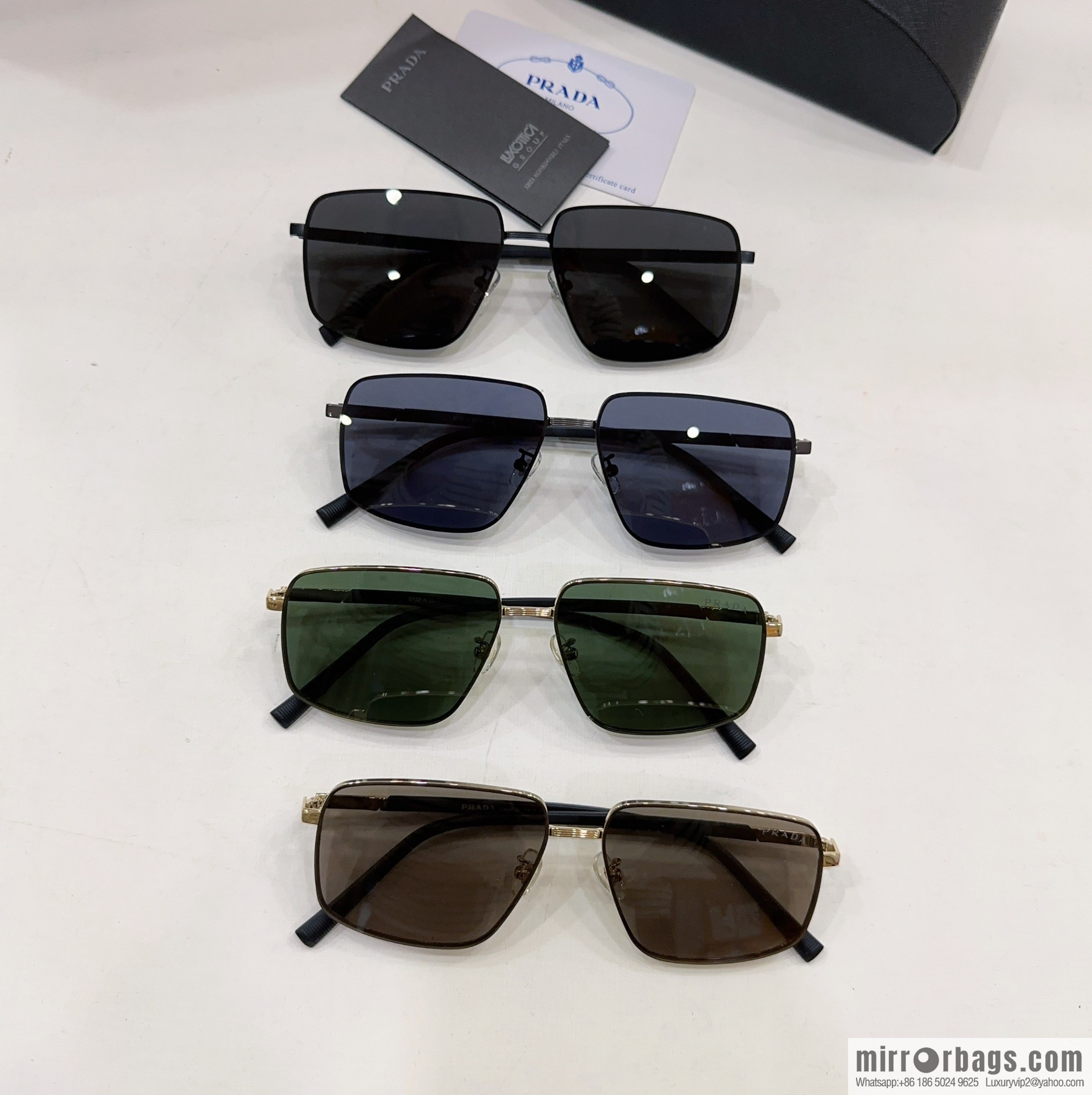 Prada Men's Square Sunglasses