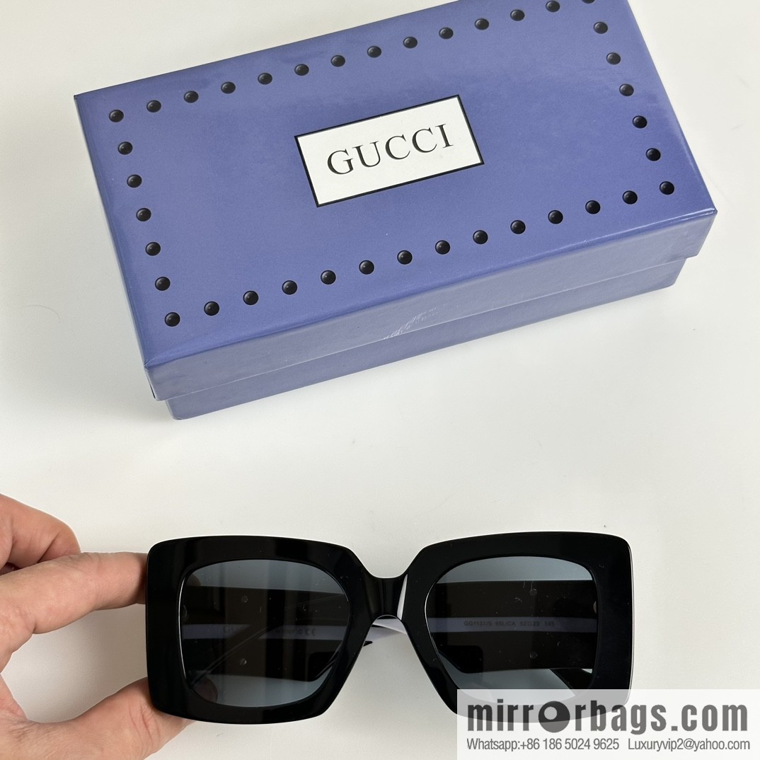 GUCCI Gucci Ancient Method Bamboo Double Glogo Ladies Sunglasses