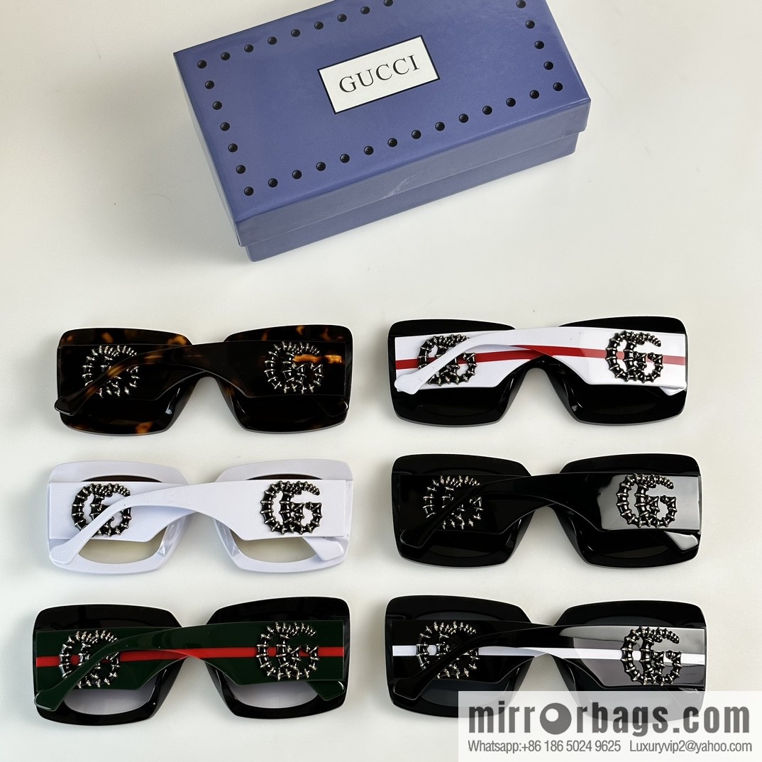 GUCCI Gucci Ancient Method Bamboo Double Glogo Ladies Sunglasses