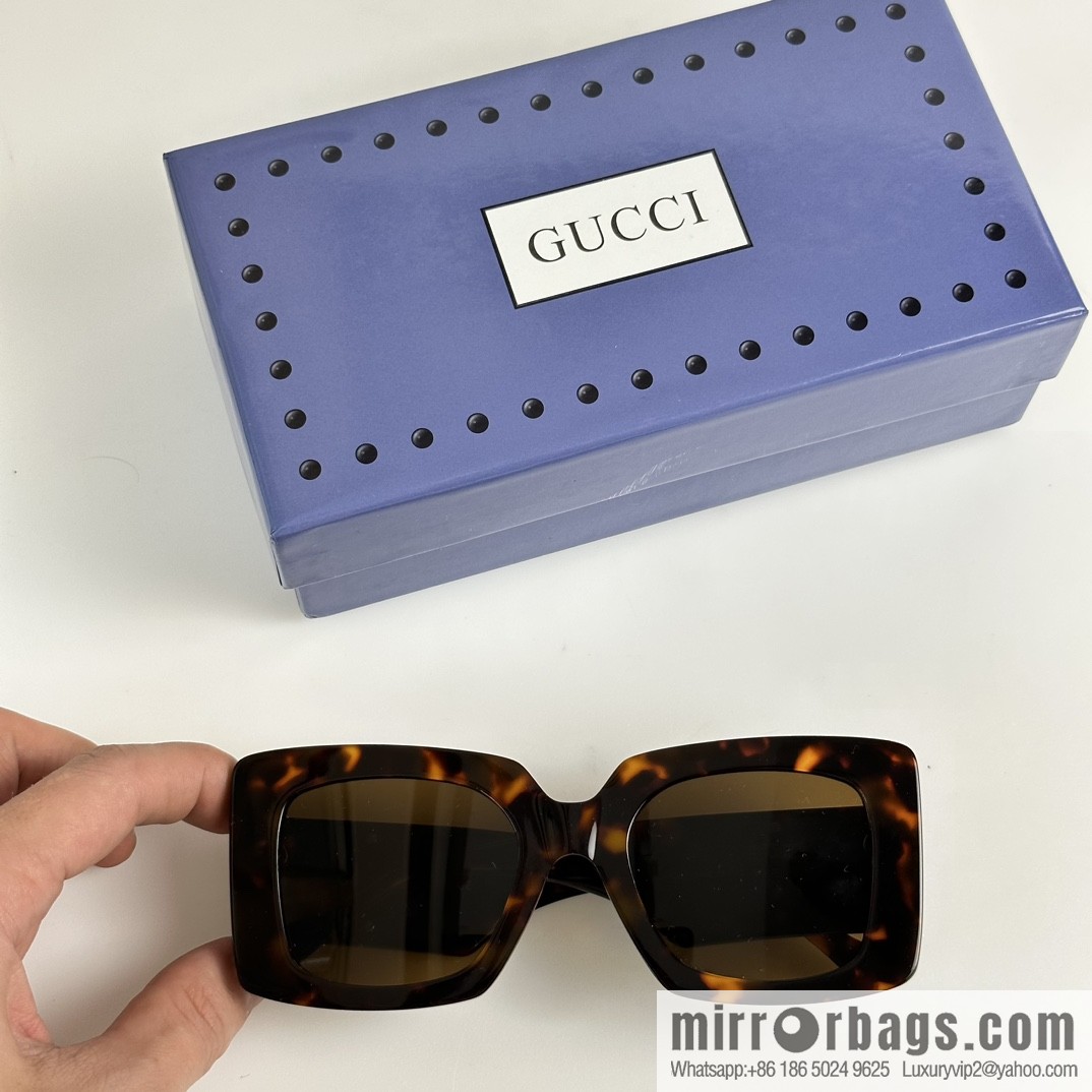 GUCCI Gucci Ancient Method Bamboo Double Glogo Ladies Sunglasses